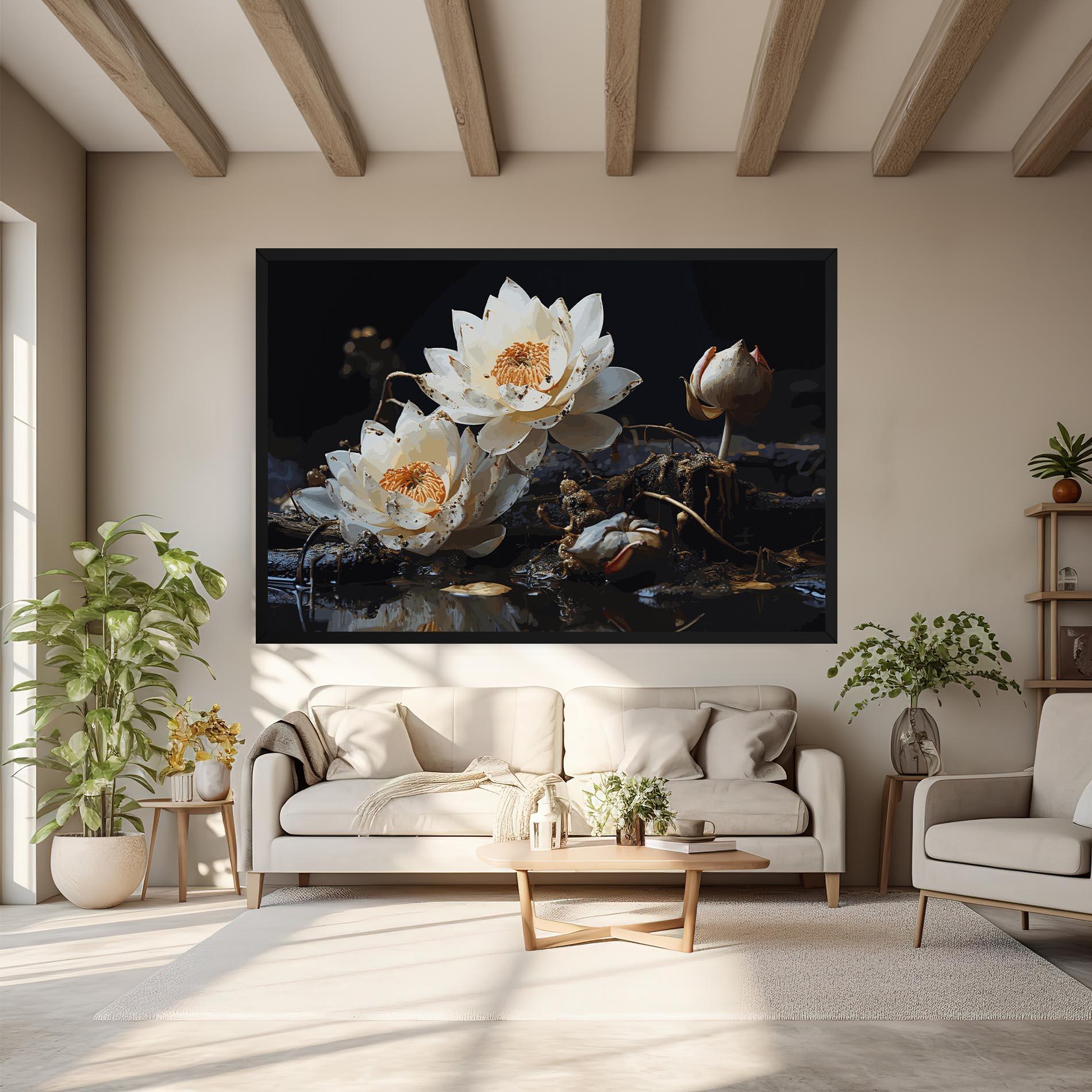 Obraz na Płótnie Beautiful White Nature mockup 6