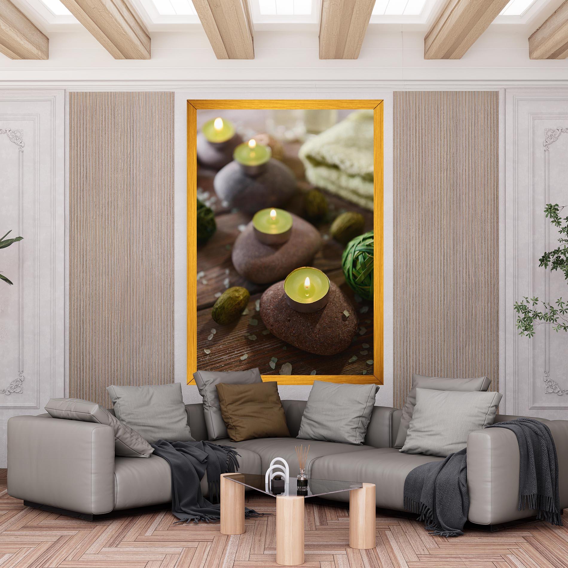 Obraz na Płótnie Green Candles Spa mockup 6