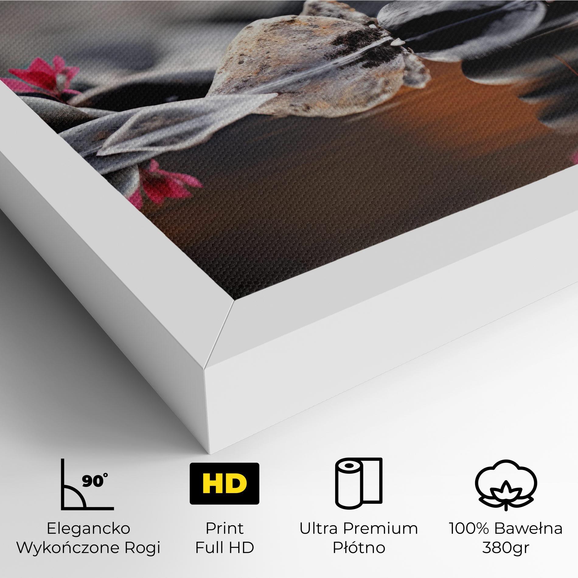 Obraz na Płótnie Grey Rocks Flower mockup 4