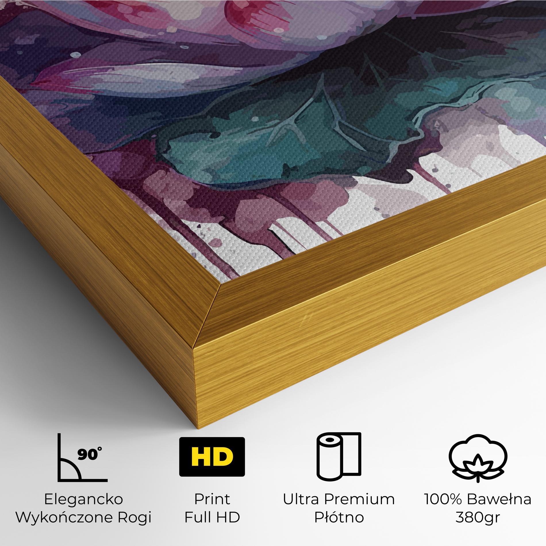 Obraz na Płótnie Green Purple Lotus mockup 4