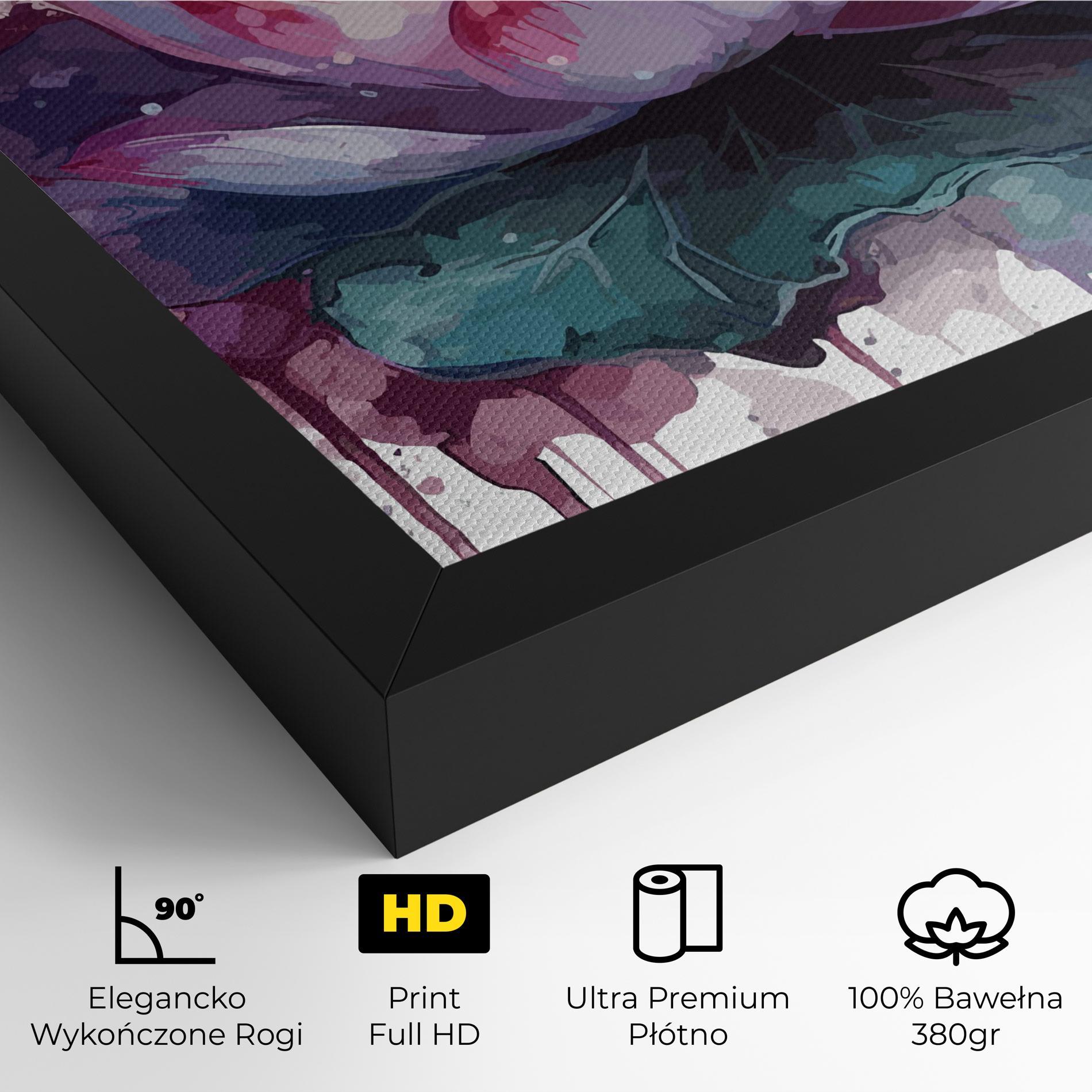 Obraz na Płótnie Green Purple Lotus mockup 4