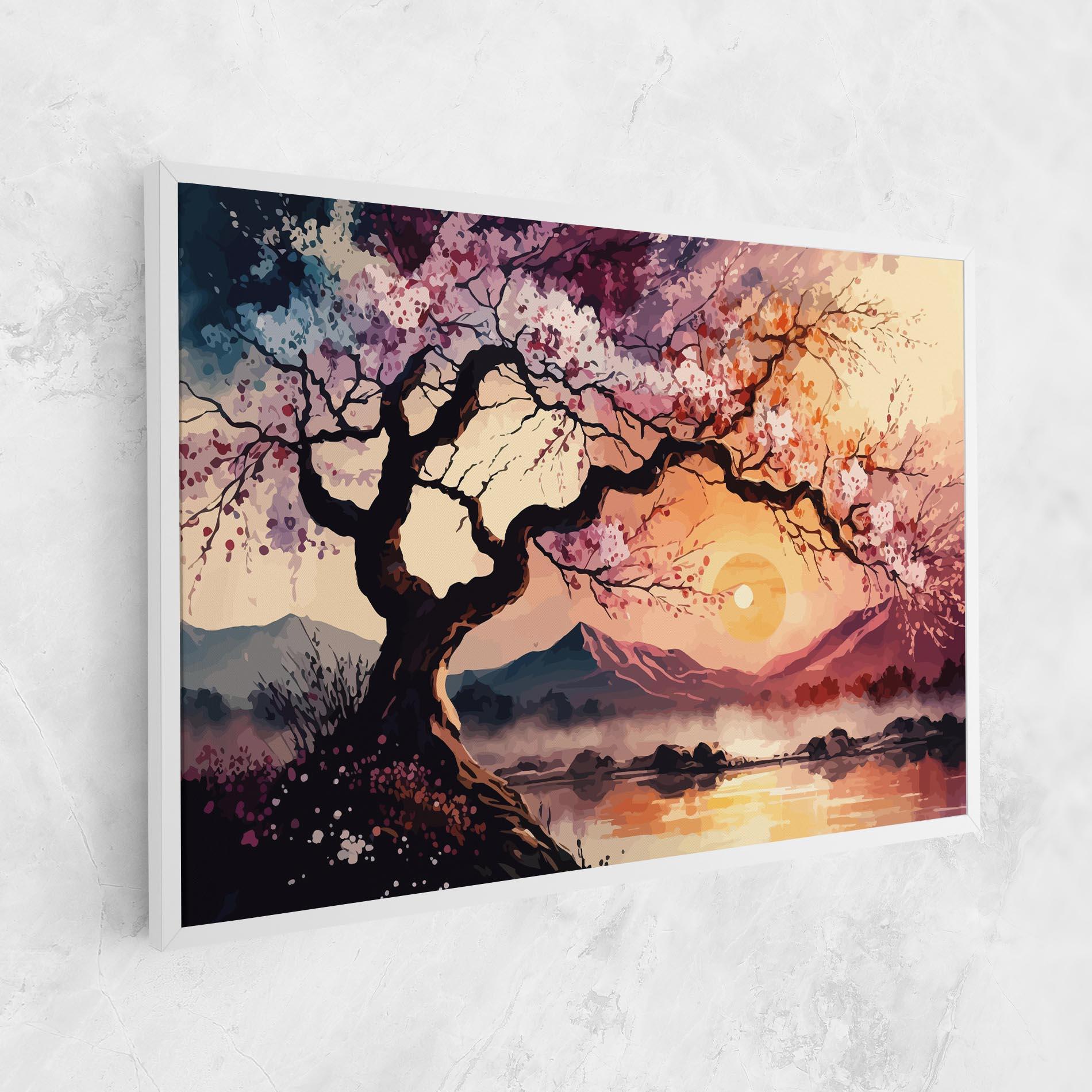 Obraz na Płótnie Pink Tree Nature mockup 1