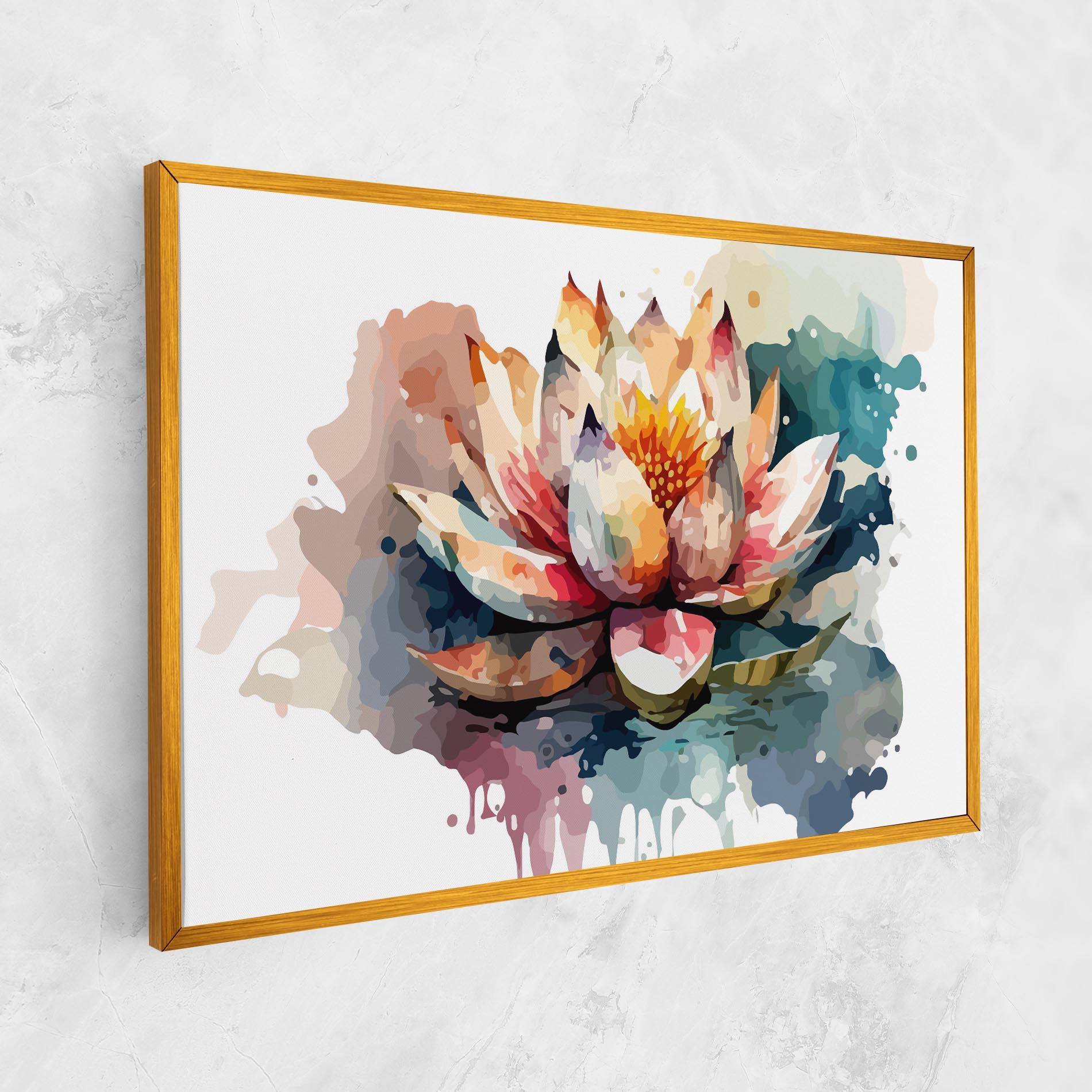Obraz na Płótnie Colorful Lotus Art mockup 1