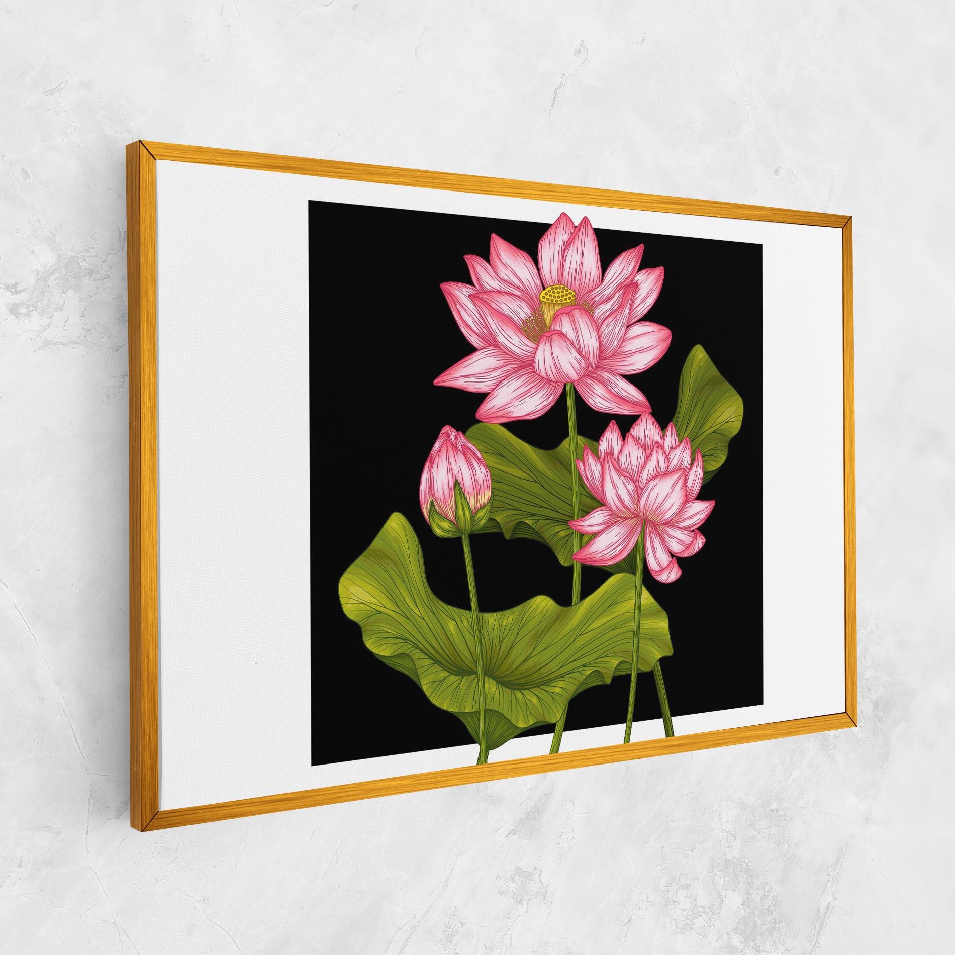 Obraz na Płótnie Feng Shui Flower mockup 1
