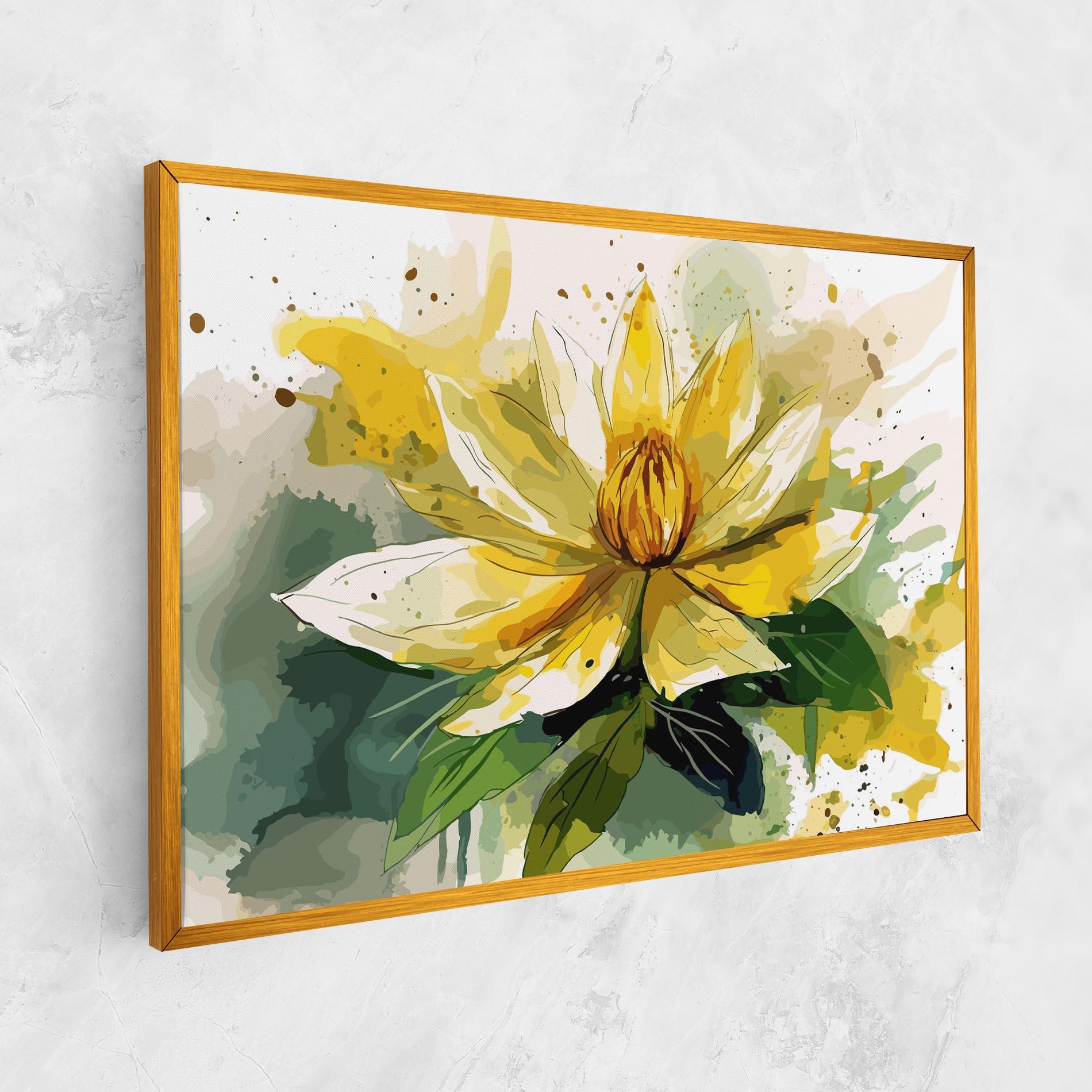 Obraz na Płótnie Yellow Flower Nature mockup 1