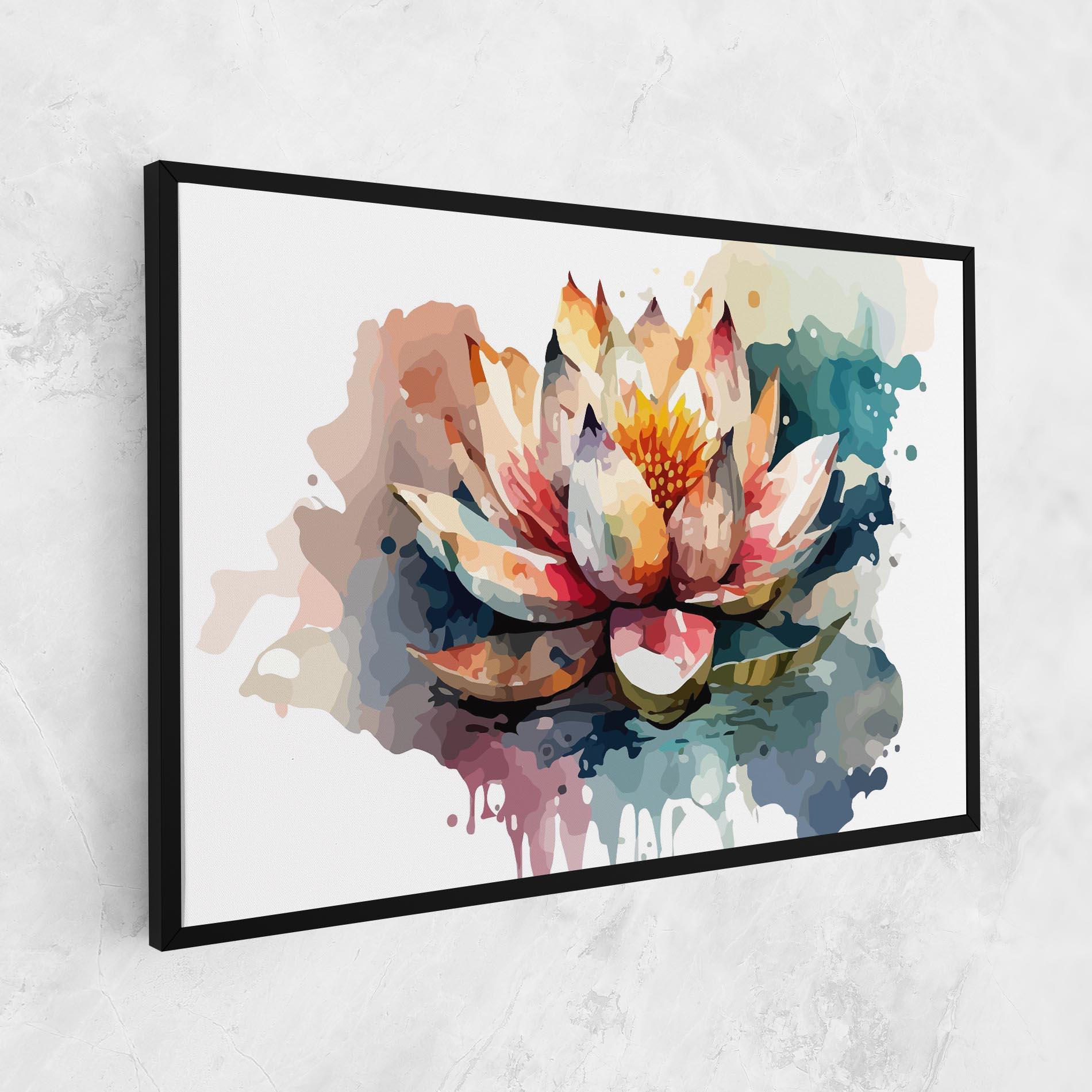 Obraz na Płótnie Colorful Lotus Art mockup 1