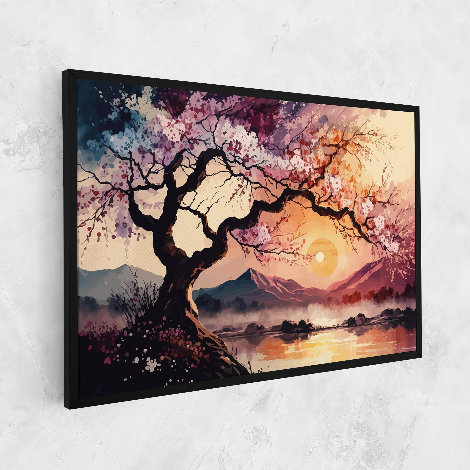 Obraz na Płótnie Pink Tree Nature mockup 1