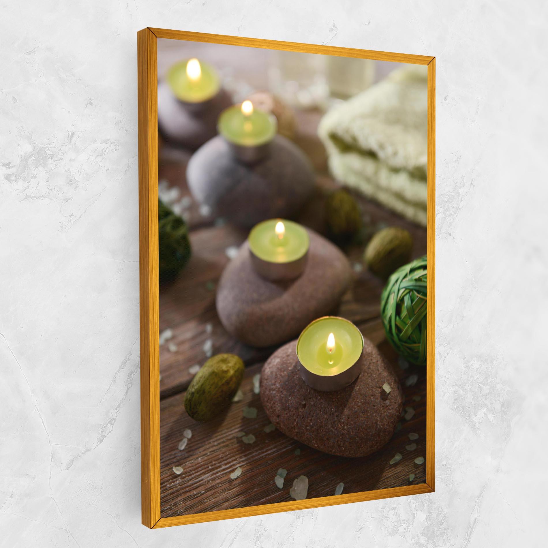 Obraz na Płótnie Green Candles Spa mockup 1