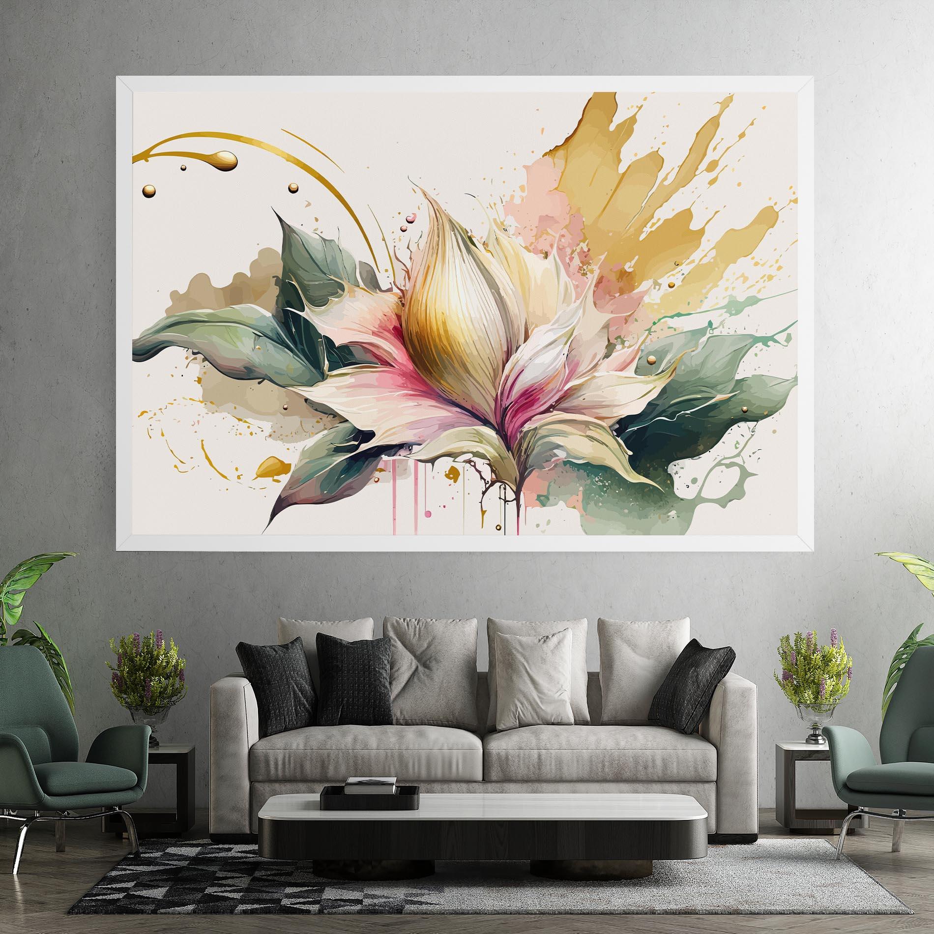 Obraz na Płótnie Cream Pink Nature mockup 7