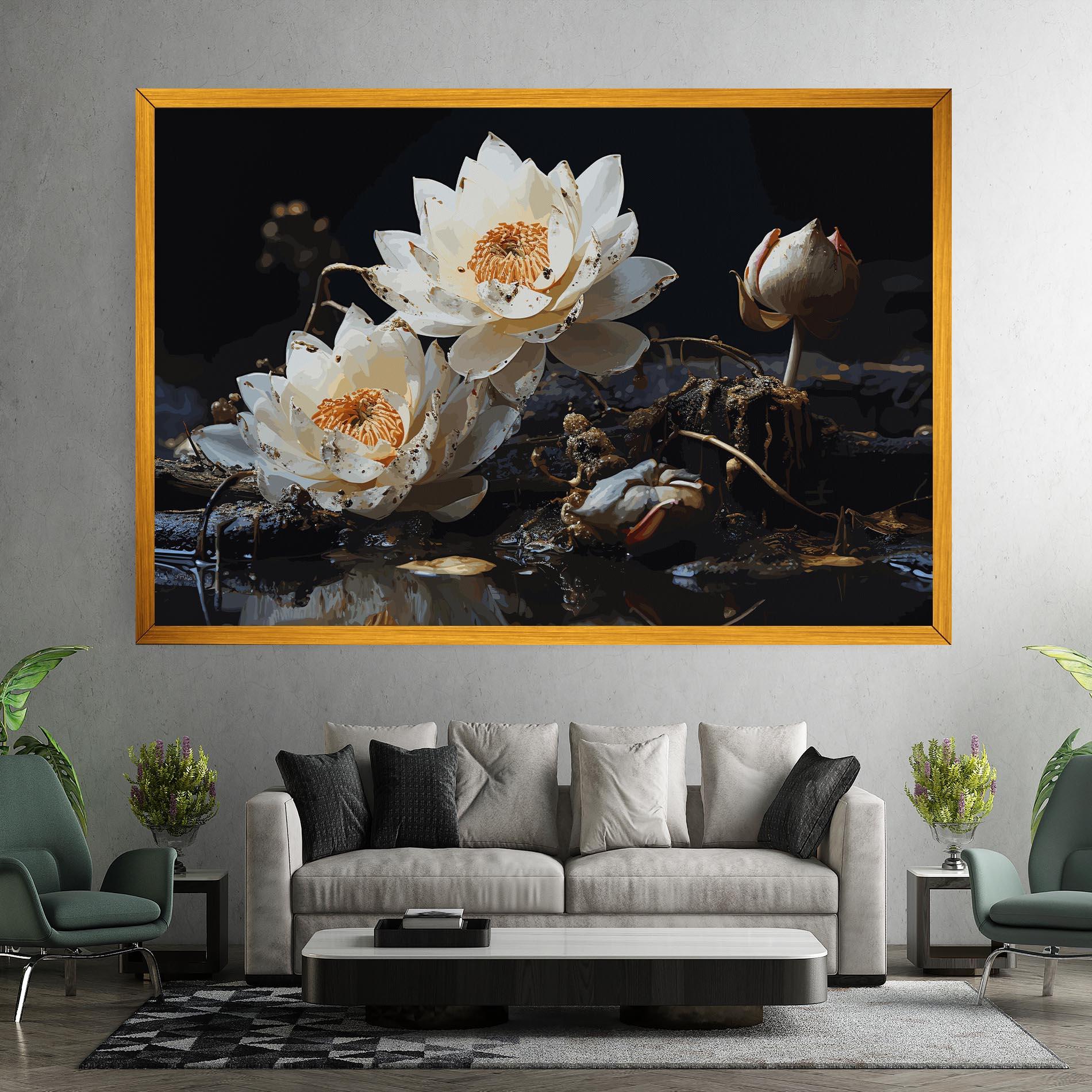 Obraz na Płótnie Beautiful White Nature mockup 7