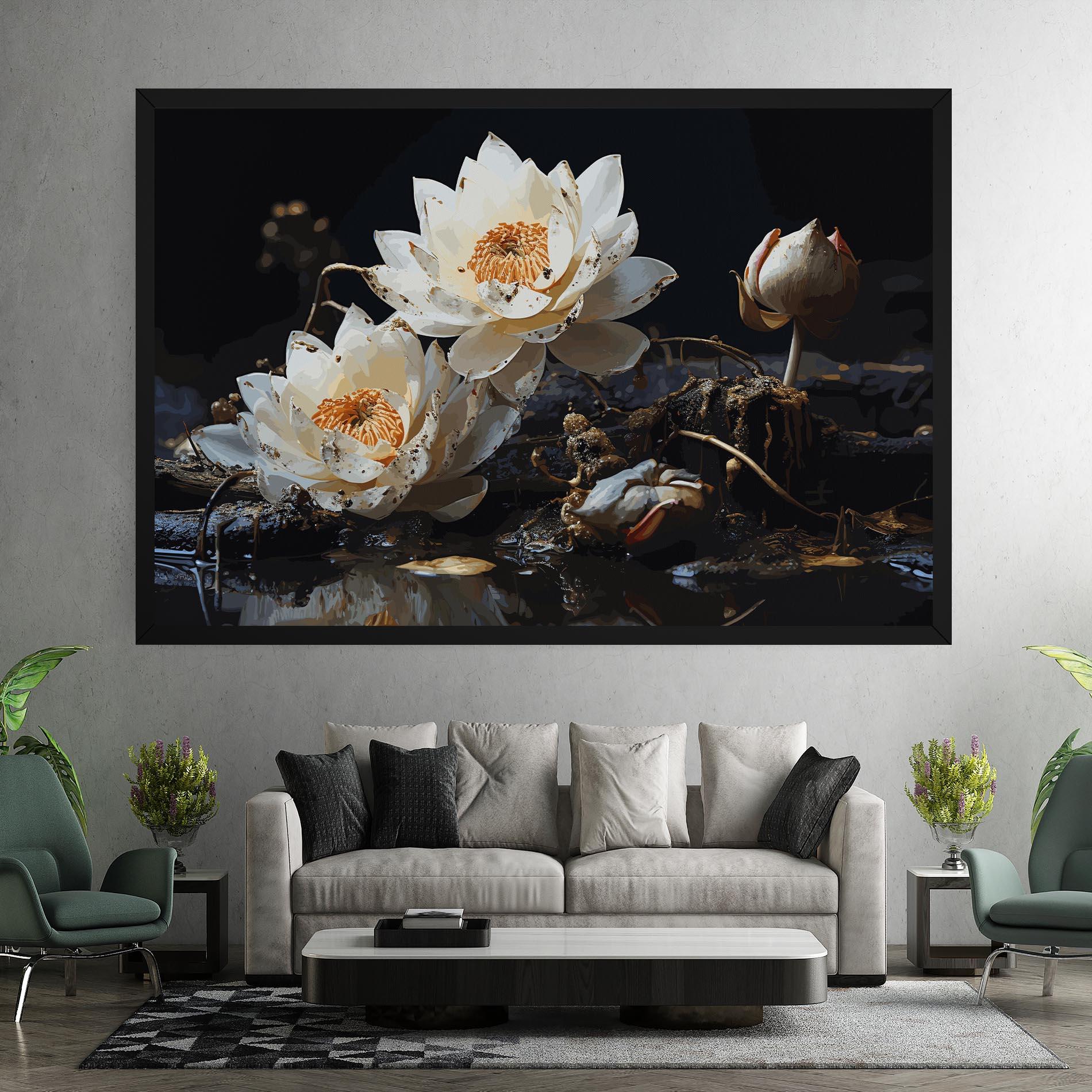 Obraz na Płótnie Beautiful White Nature mockup 7