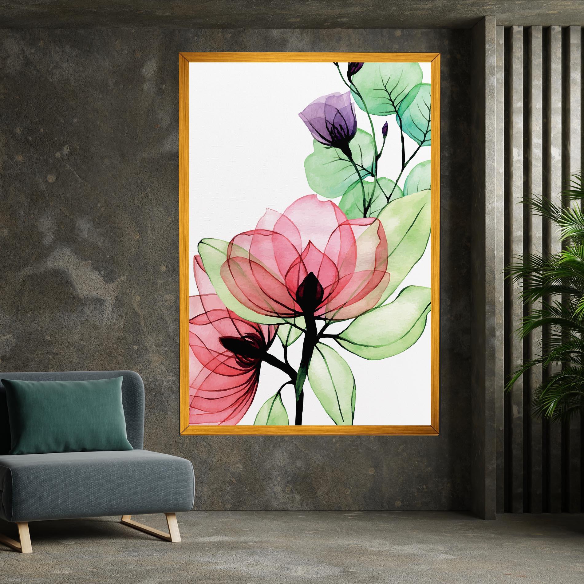 Obraz na Płótnie Pink Green Nature mockup 7