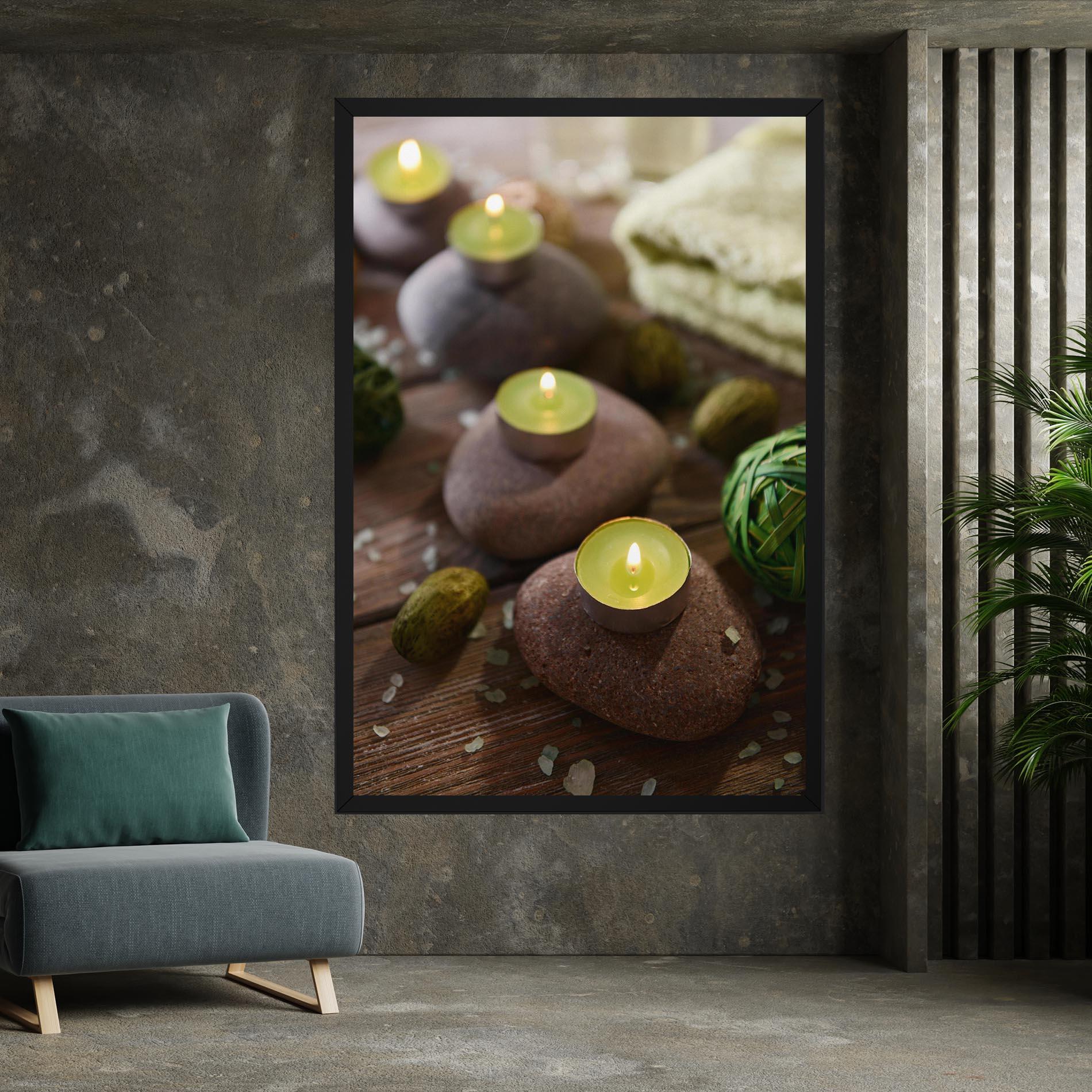 Obraz na Płótnie Green Candles Spa mockup 7