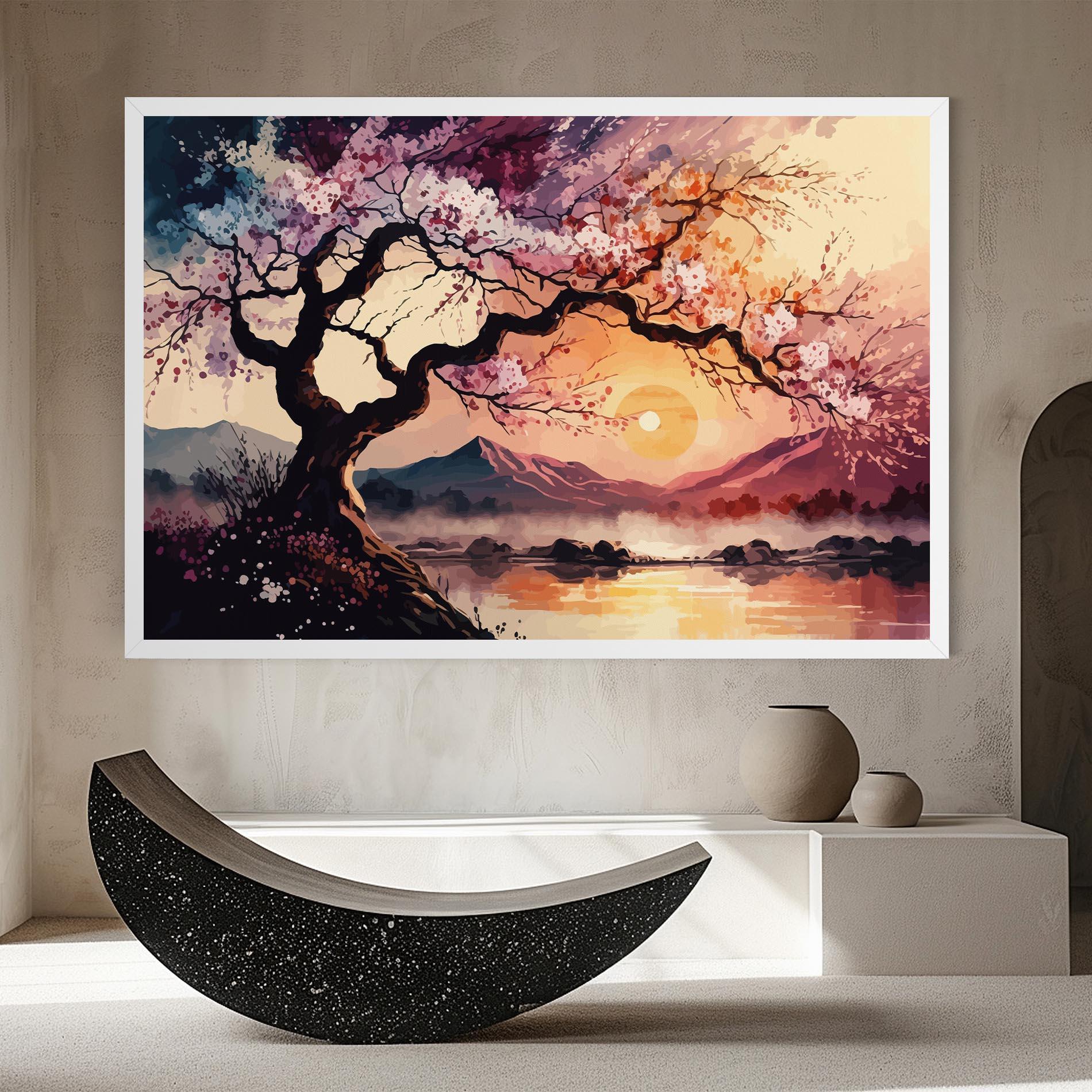 Obraz na Płótnie Pink Tree Nature mockup 8