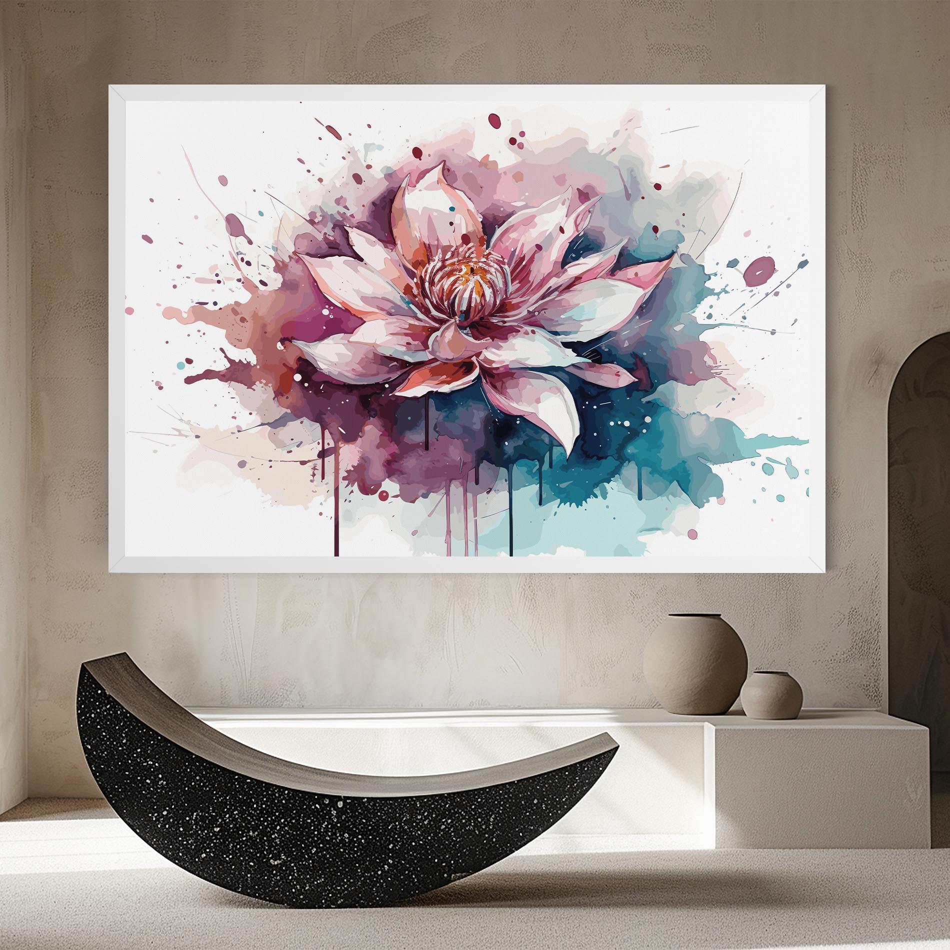 Obraz na Płótnie Pretty Pink Lotus Art mockup 8