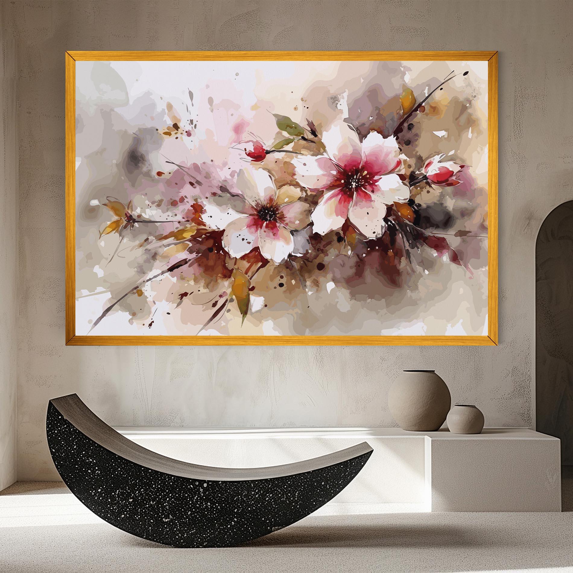 Obraz na Płótnie Beautiful Cherry Flower mockup 8