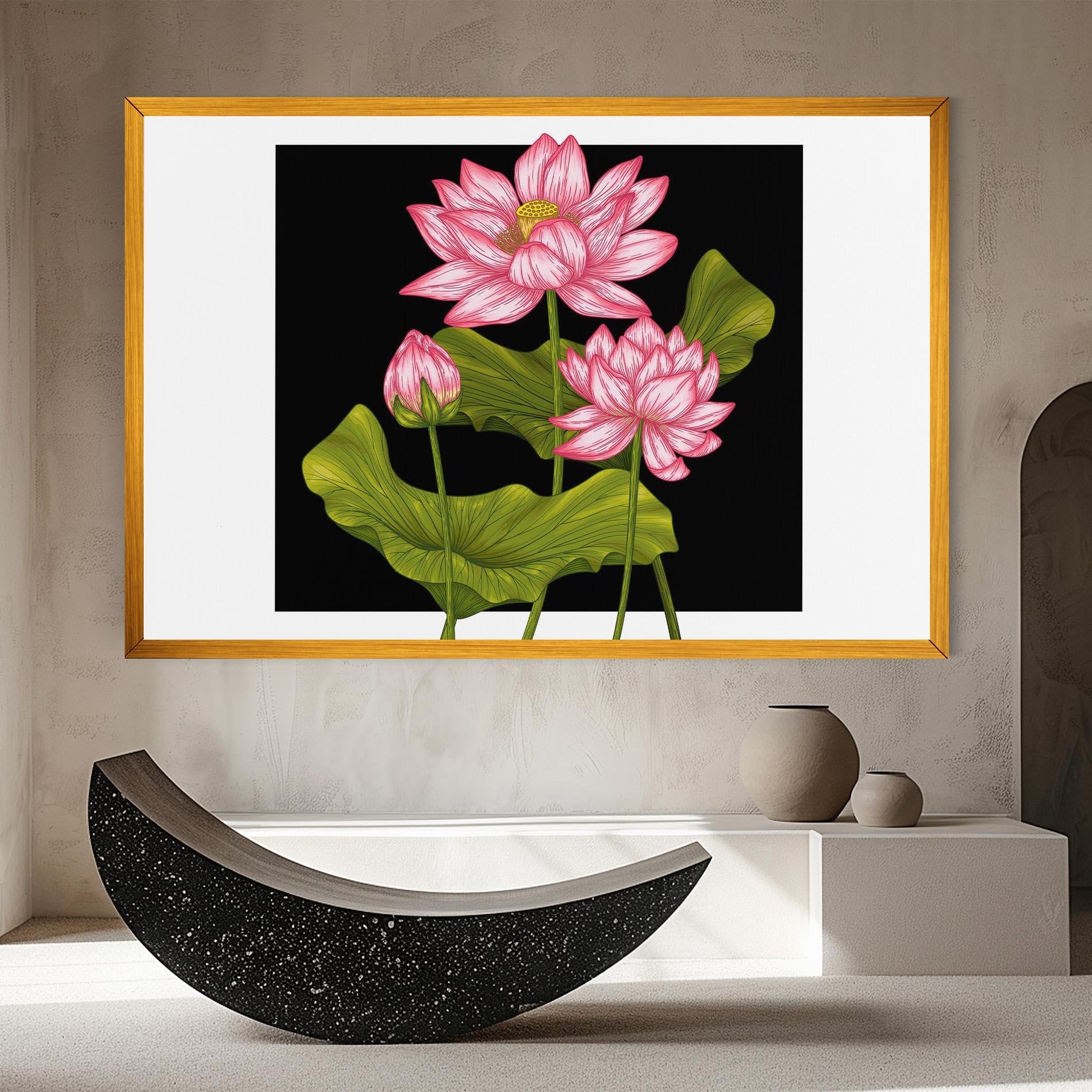 Obraz na Płótnie Feng Shui Flower mockup 8