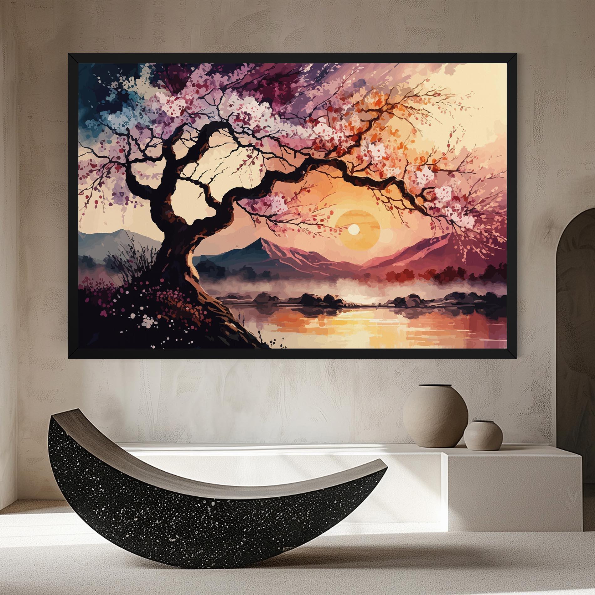 Obraz na Płótnie Pink Tree Nature mockup 8