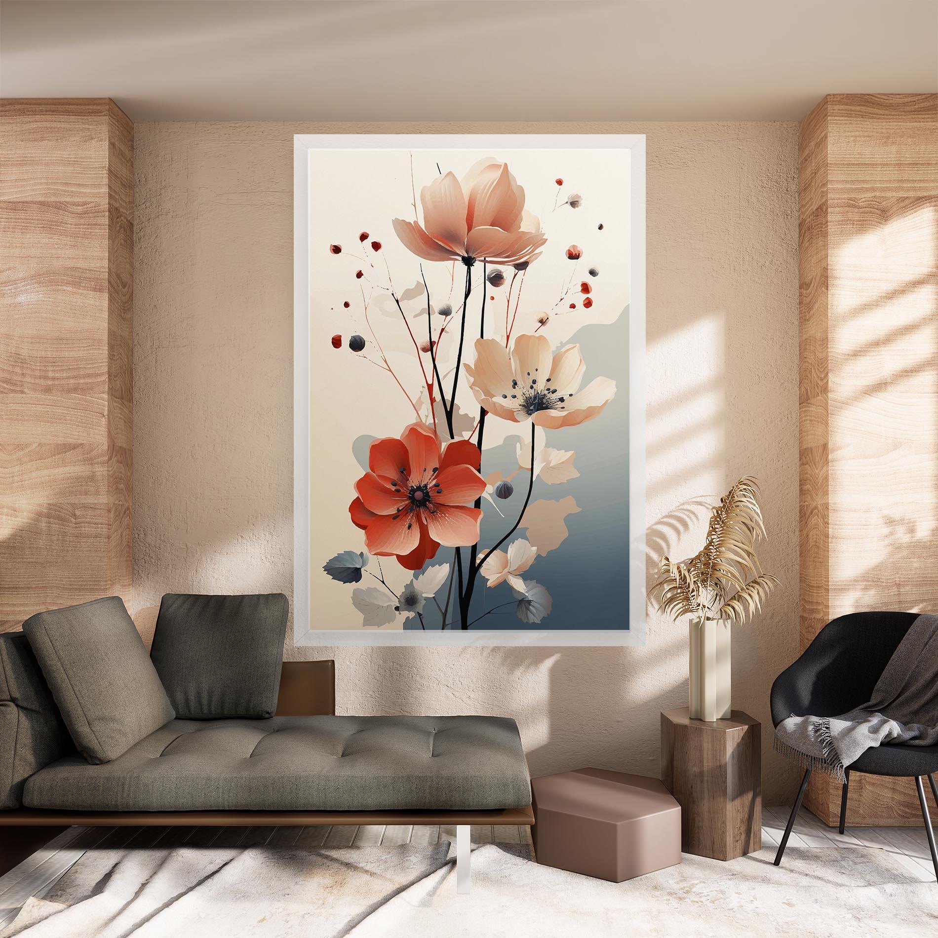 Obraz na Płótnie Cream Flower Nature mockup 8