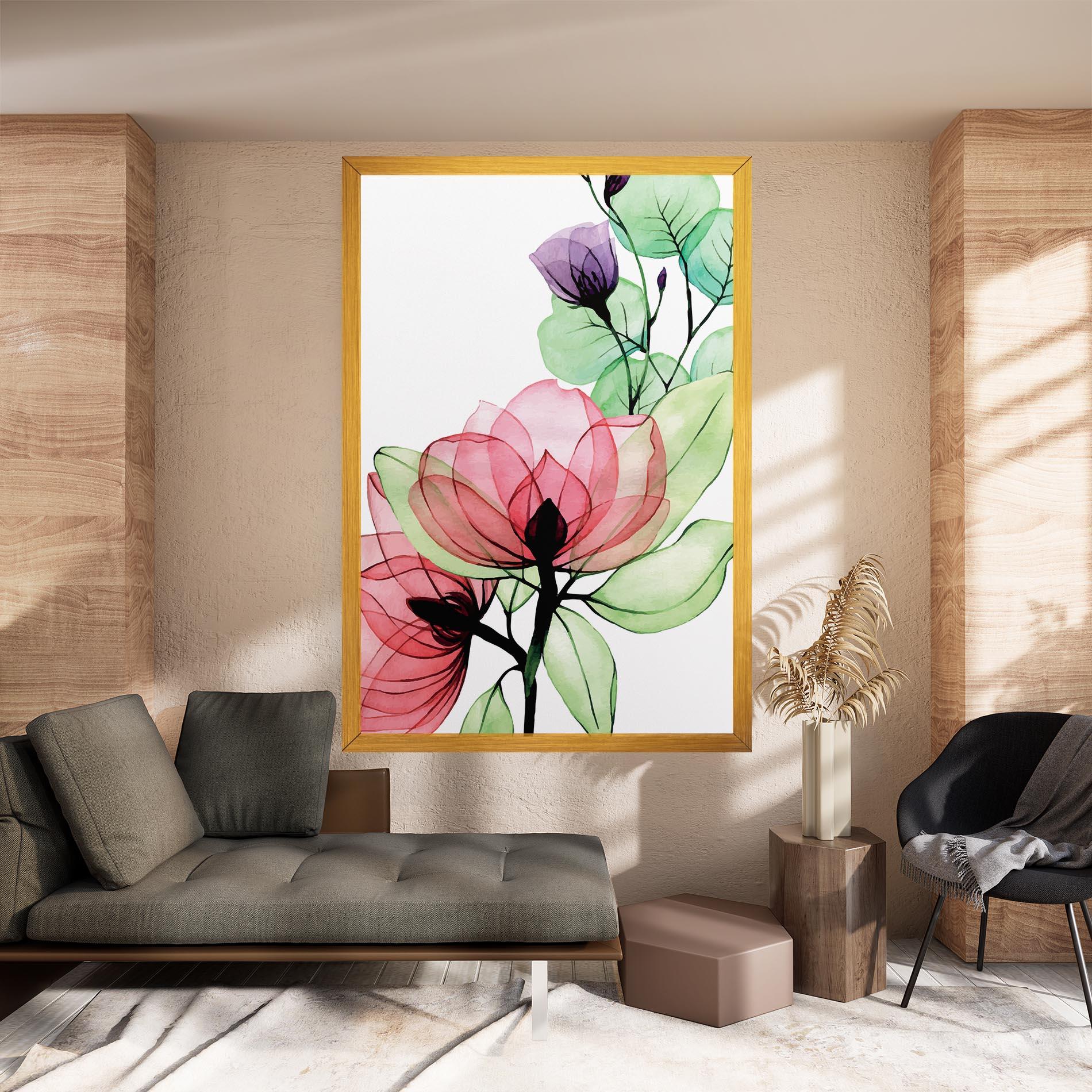 Obraz na Płótnie Pink Green Nature mockup 8