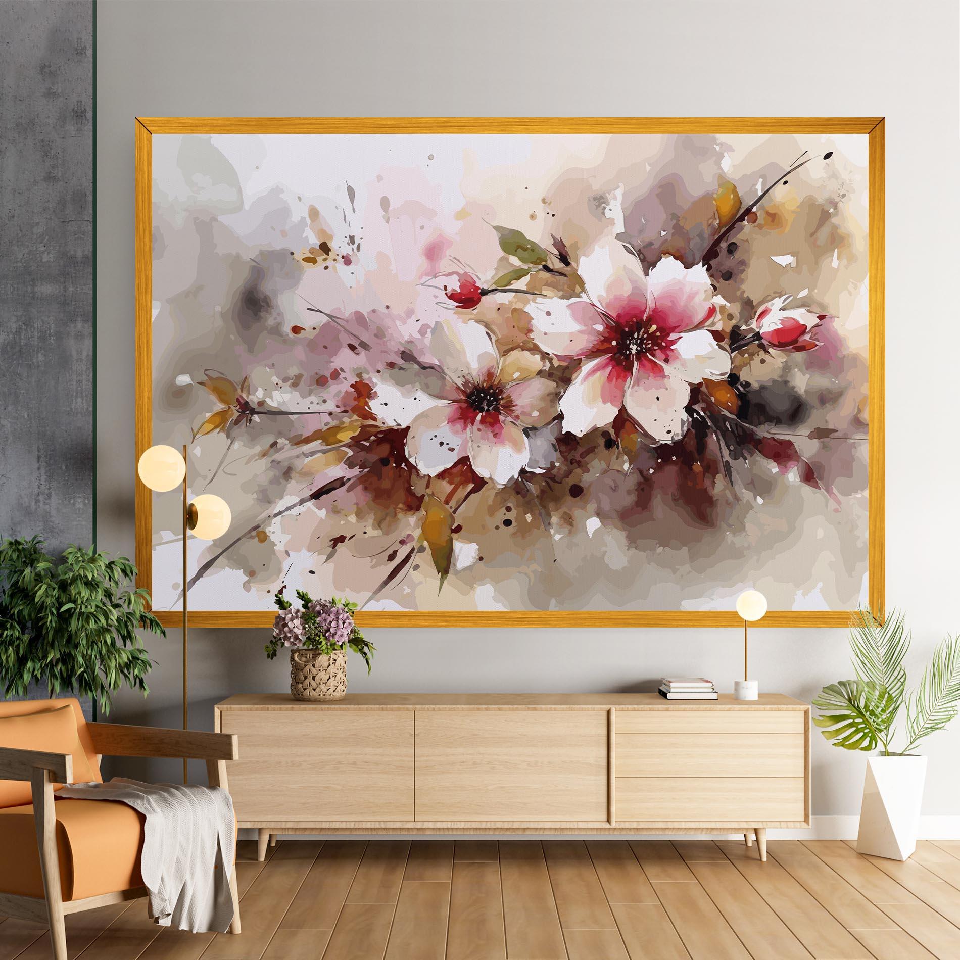 Obraz na Płótnie Beautiful Cherry Flower mockup 9
