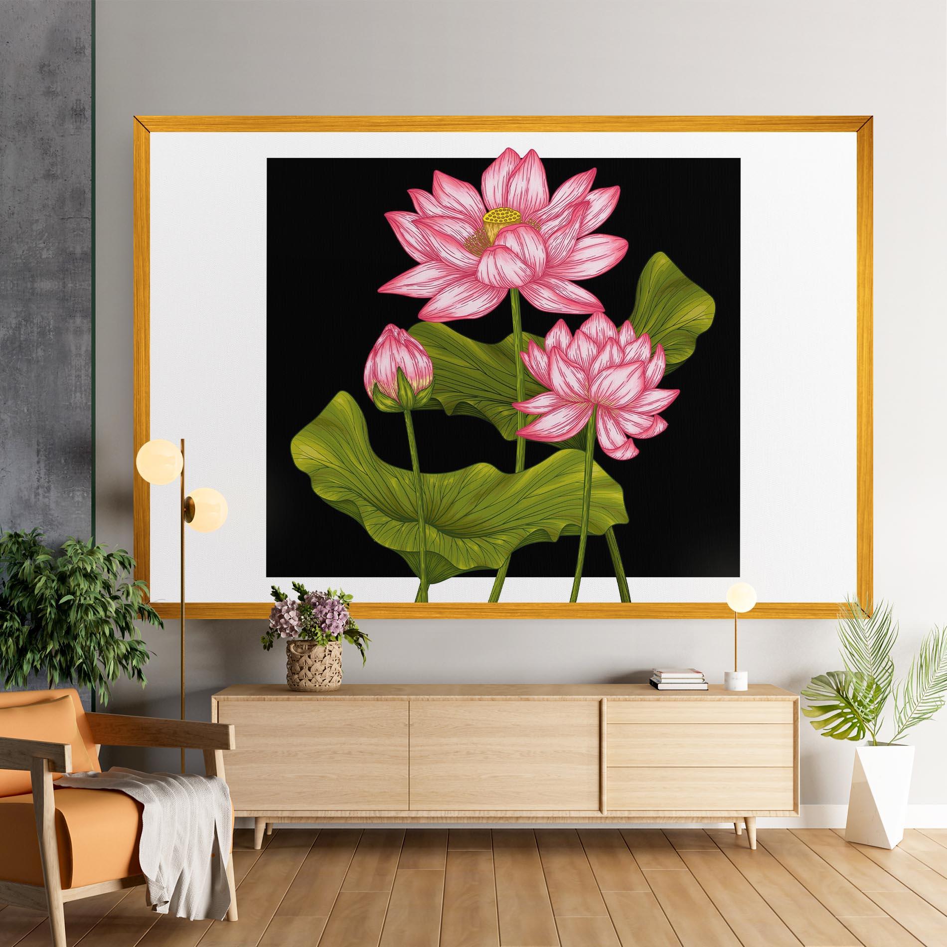 Obraz na Płótnie Feng Shui Flower mockup 9