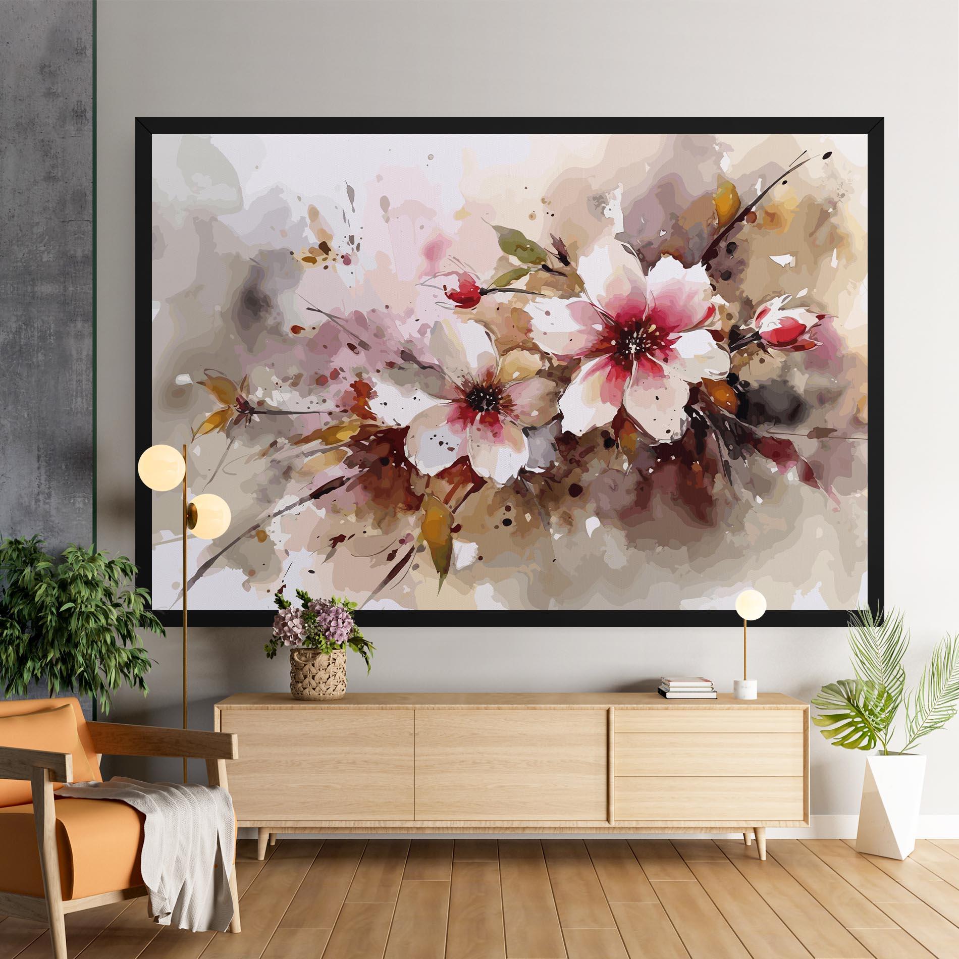 Obraz na Płótnie Beautiful Cherry Flower mockup 9