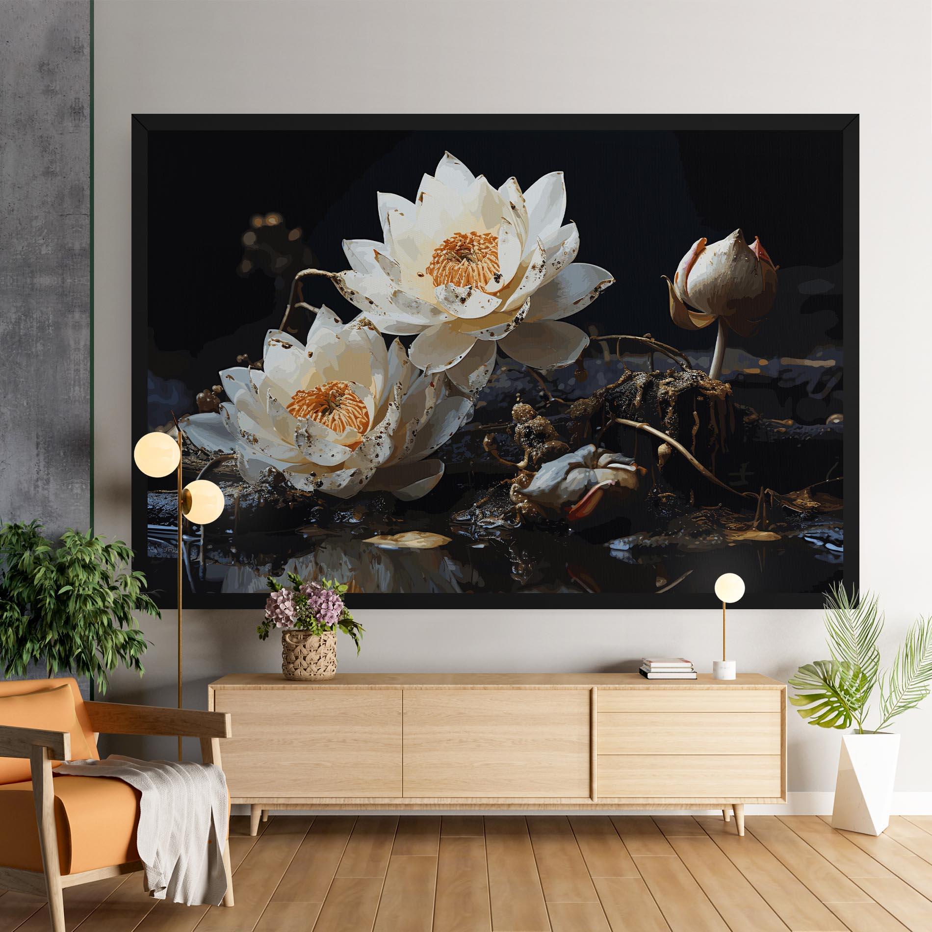 Obraz na Płótnie Beautiful White Nature mockup 9