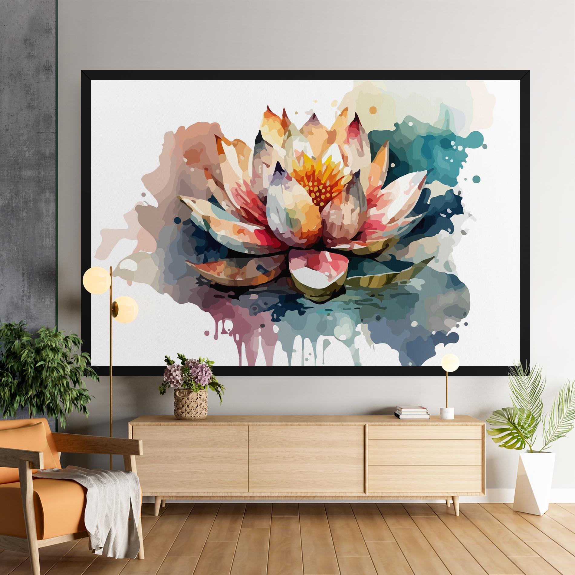 Obraz na Płótnie Colorful Lotus Art mockup 9