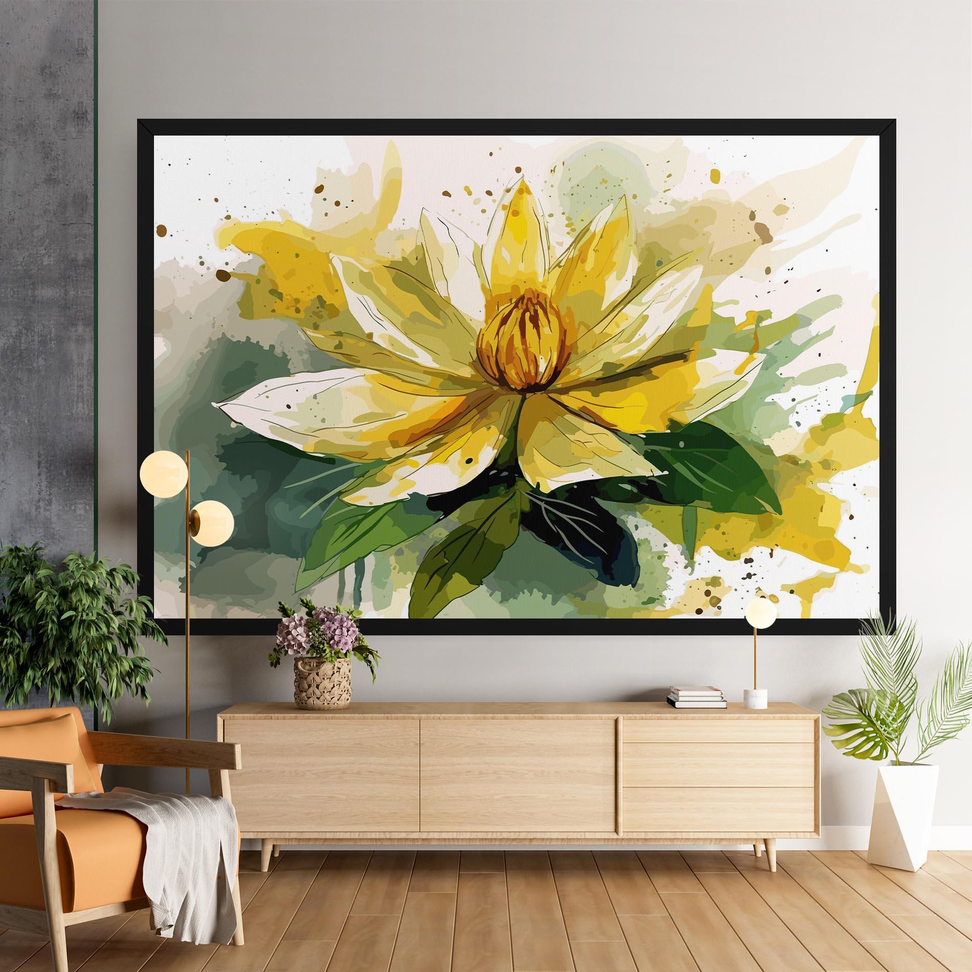 Obraz na Płótnie Yellow Flower Nature mockup 9