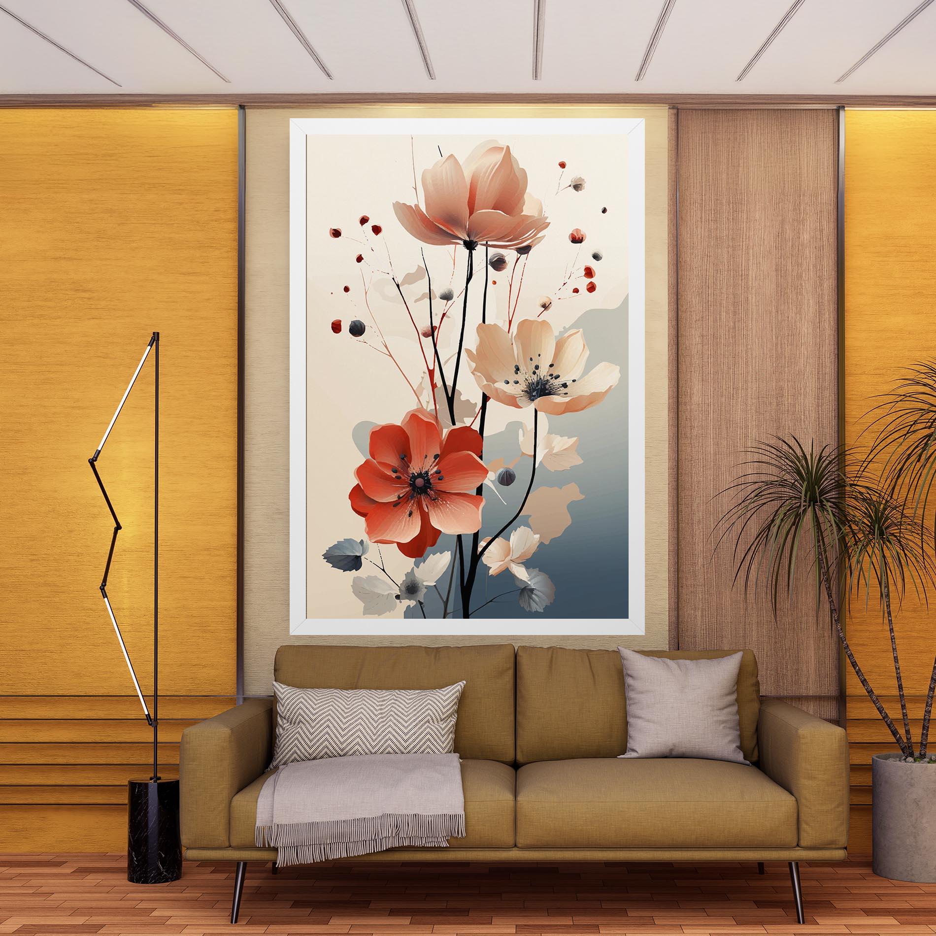 Obraz na Płótnie Cream Flower Nature mockup 9