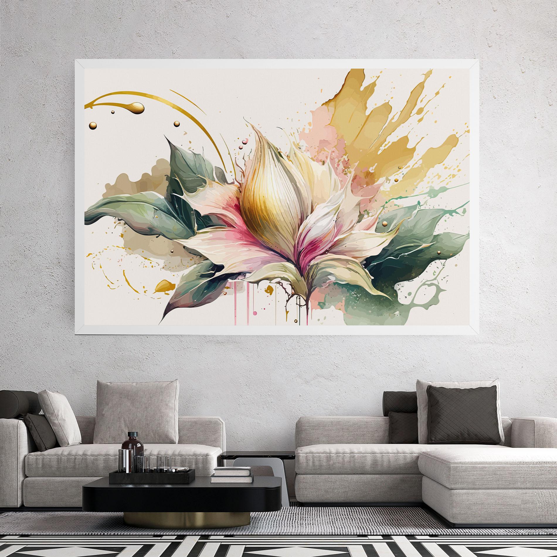 Obraz na Płótnie Cream Pink Nature mockup 2