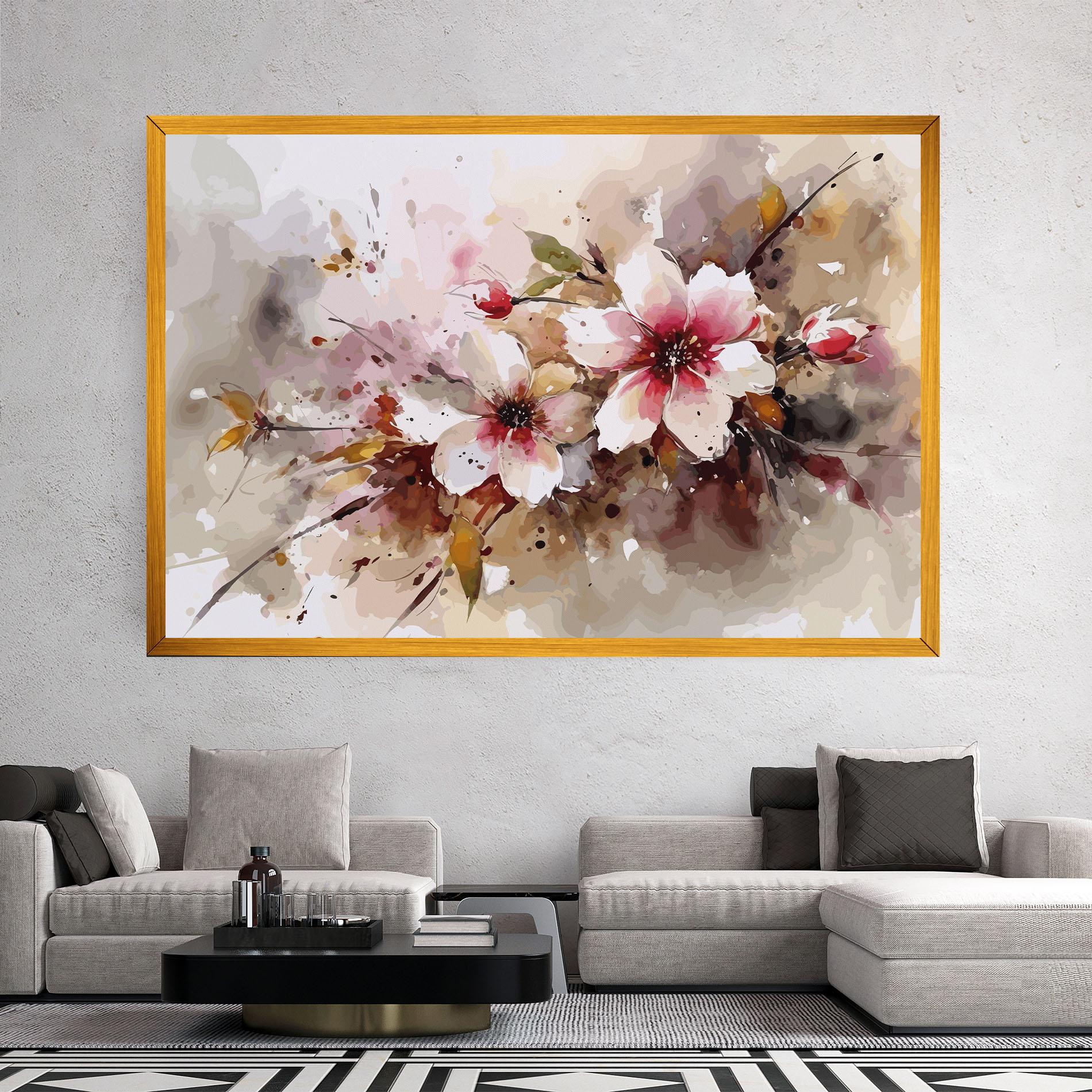 Obraz na Płótnie Beautiful Cherry Flower mockup 2