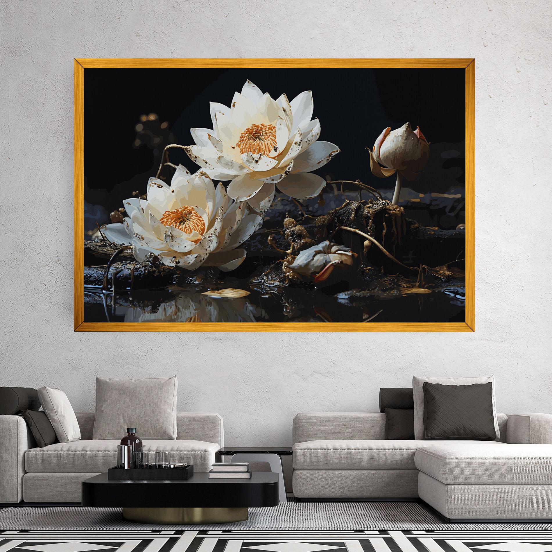 Obraz na Płótnie Beautiful White Nature mockup 2