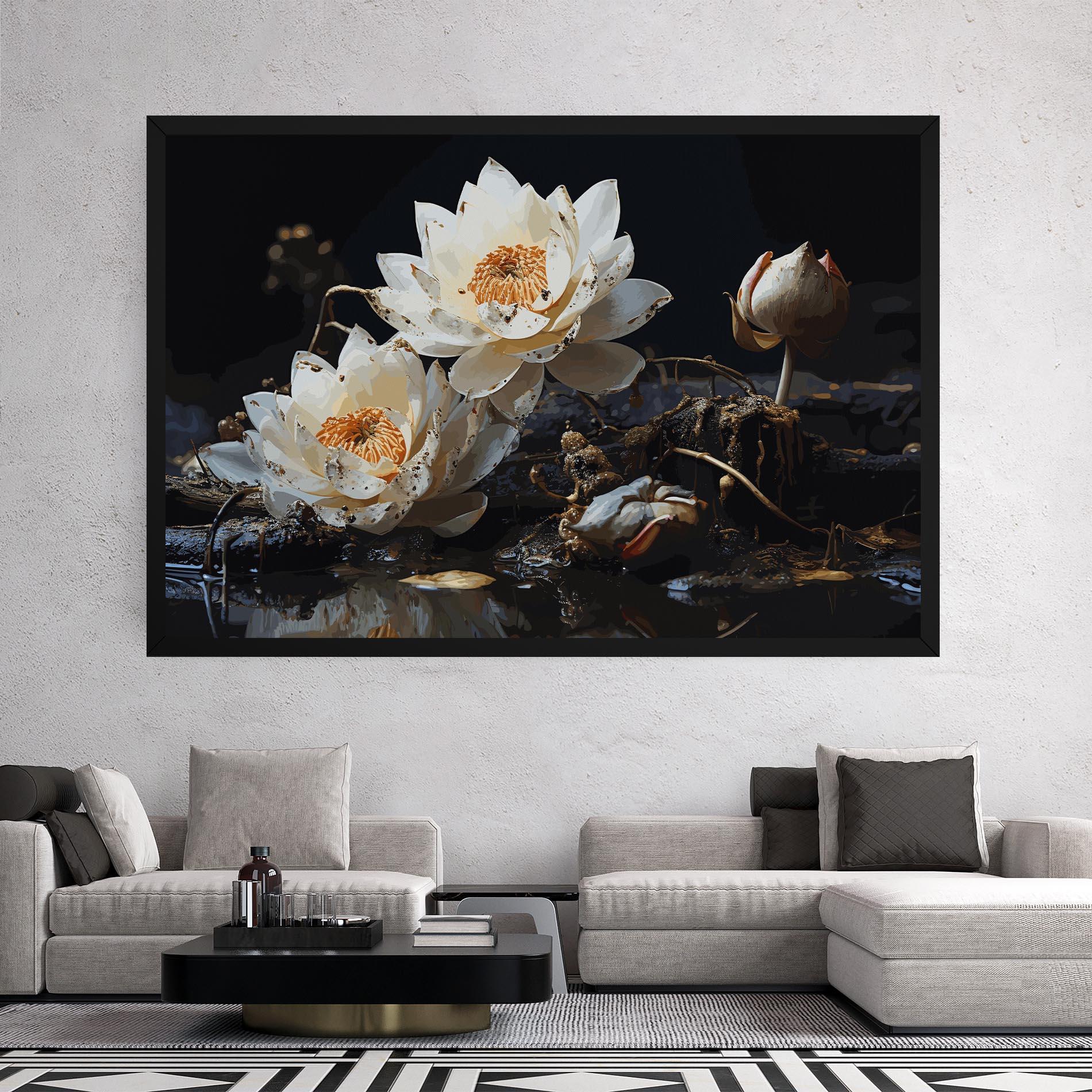 Obraz na Płótnie Beautiful White Nature mockup 2