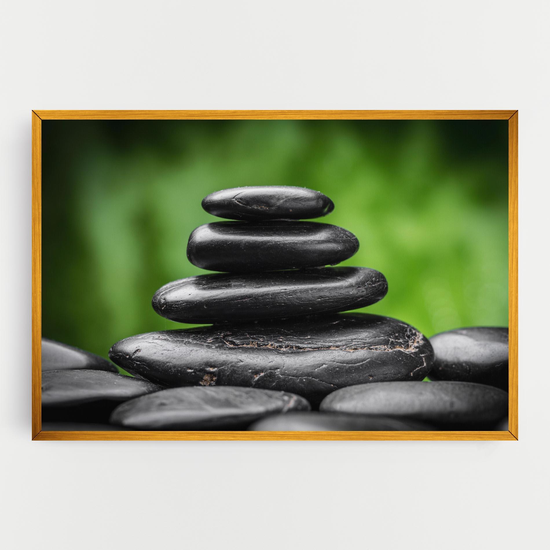 Obraz na Płótnie Black Stone Meditation mockup 0