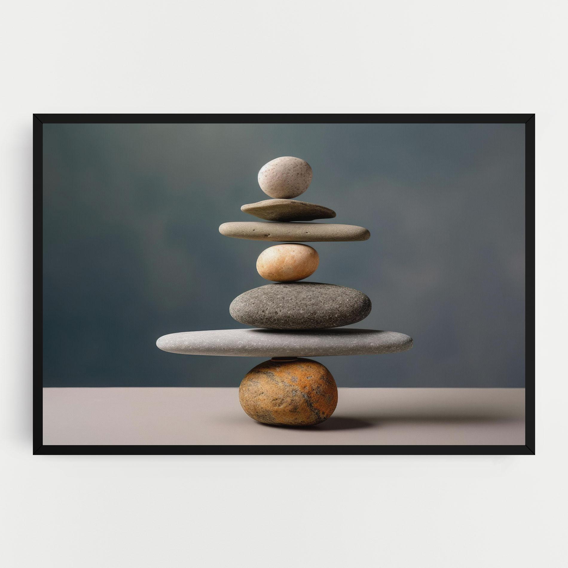 Obraz na Płótnie Balance Pebbles Pyramid mockup 0