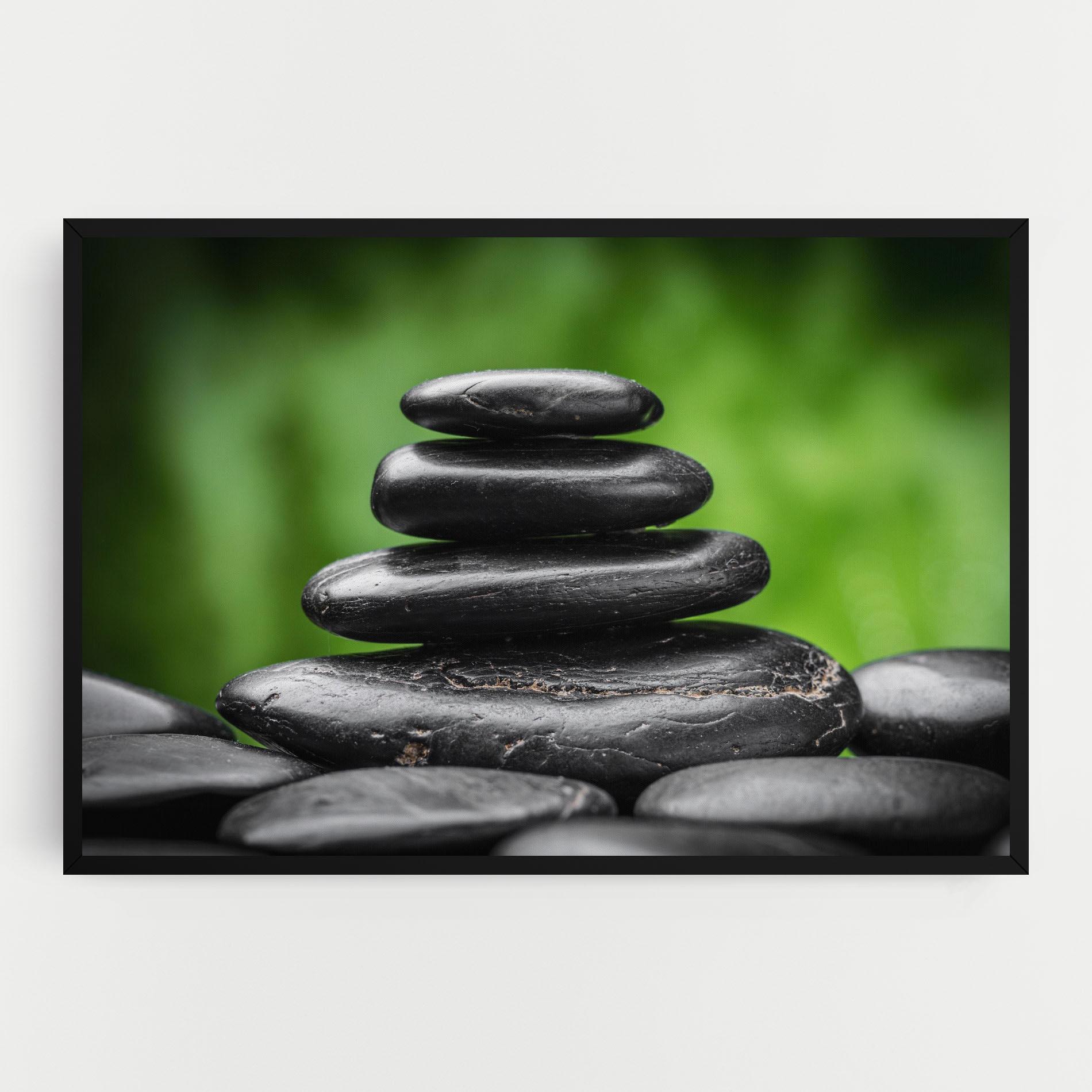 Obraz na Płótnie Black Stone Meditation mockup 0