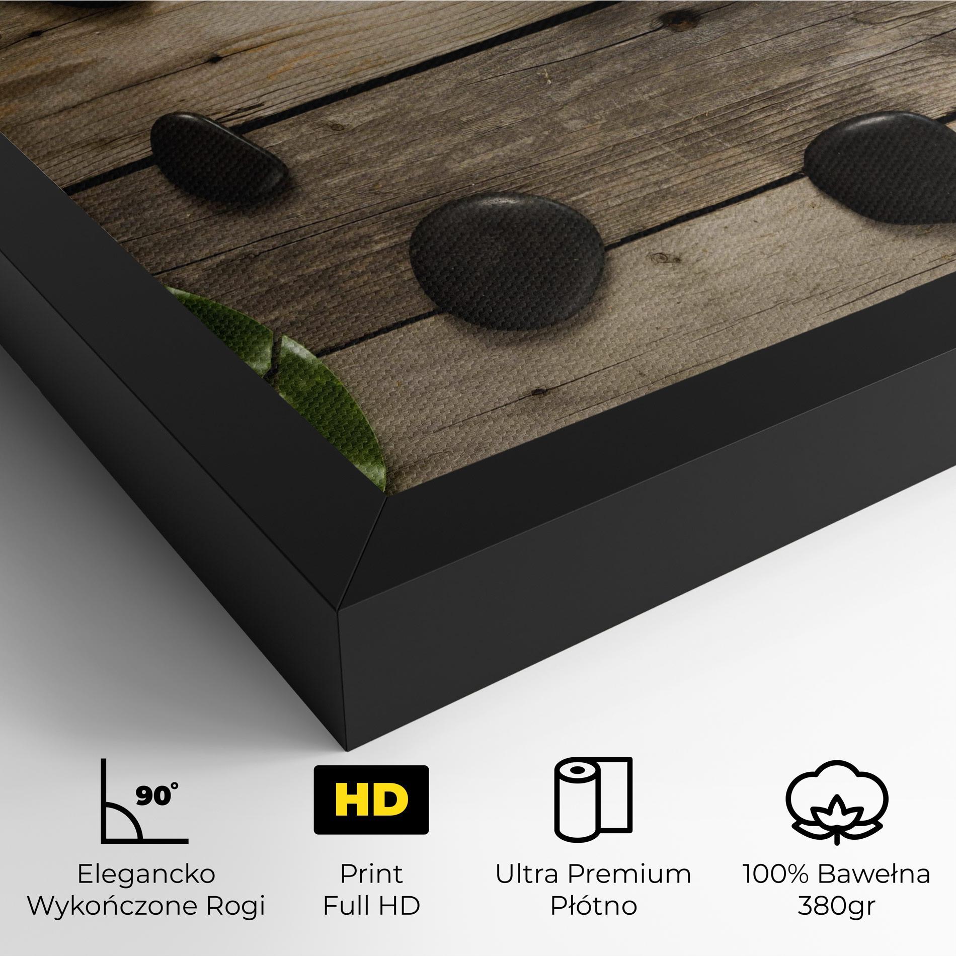 Obraz na Płótnie Cotton Flowers Stones mockup 4