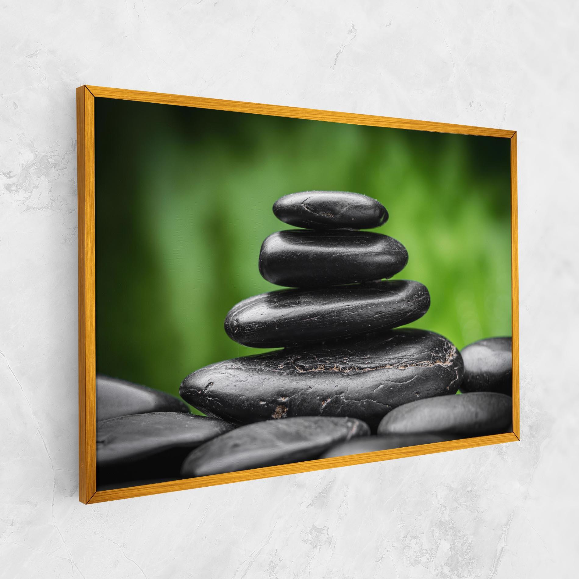 Obraz na Płótnie Black Stone Meditation mockup 1