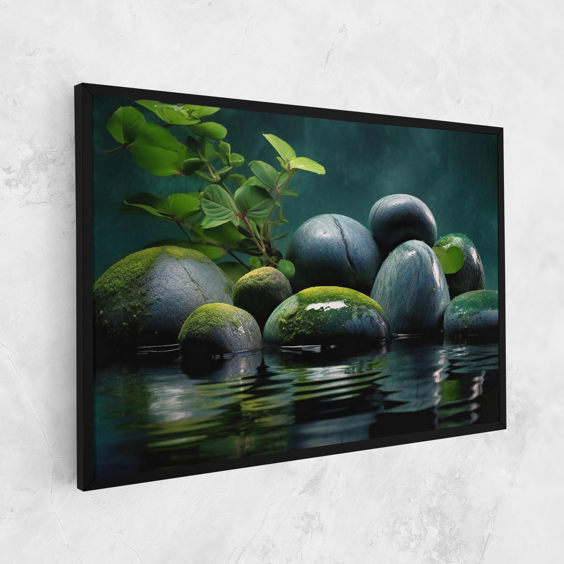 Obraz na Płótnie Green Stone Nature mockup 1