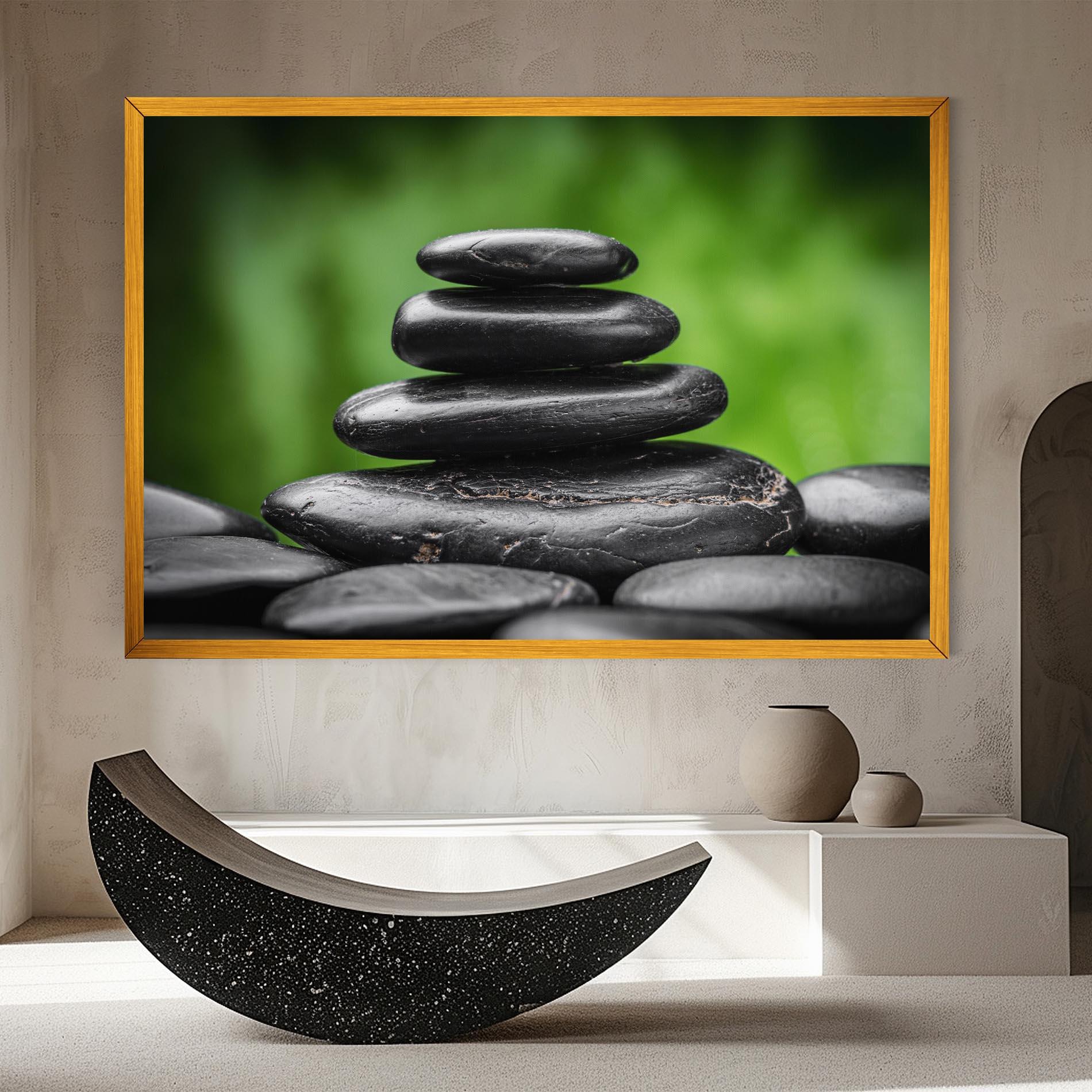 Obraz na Płótnie Black Stone Meditation mockup 8