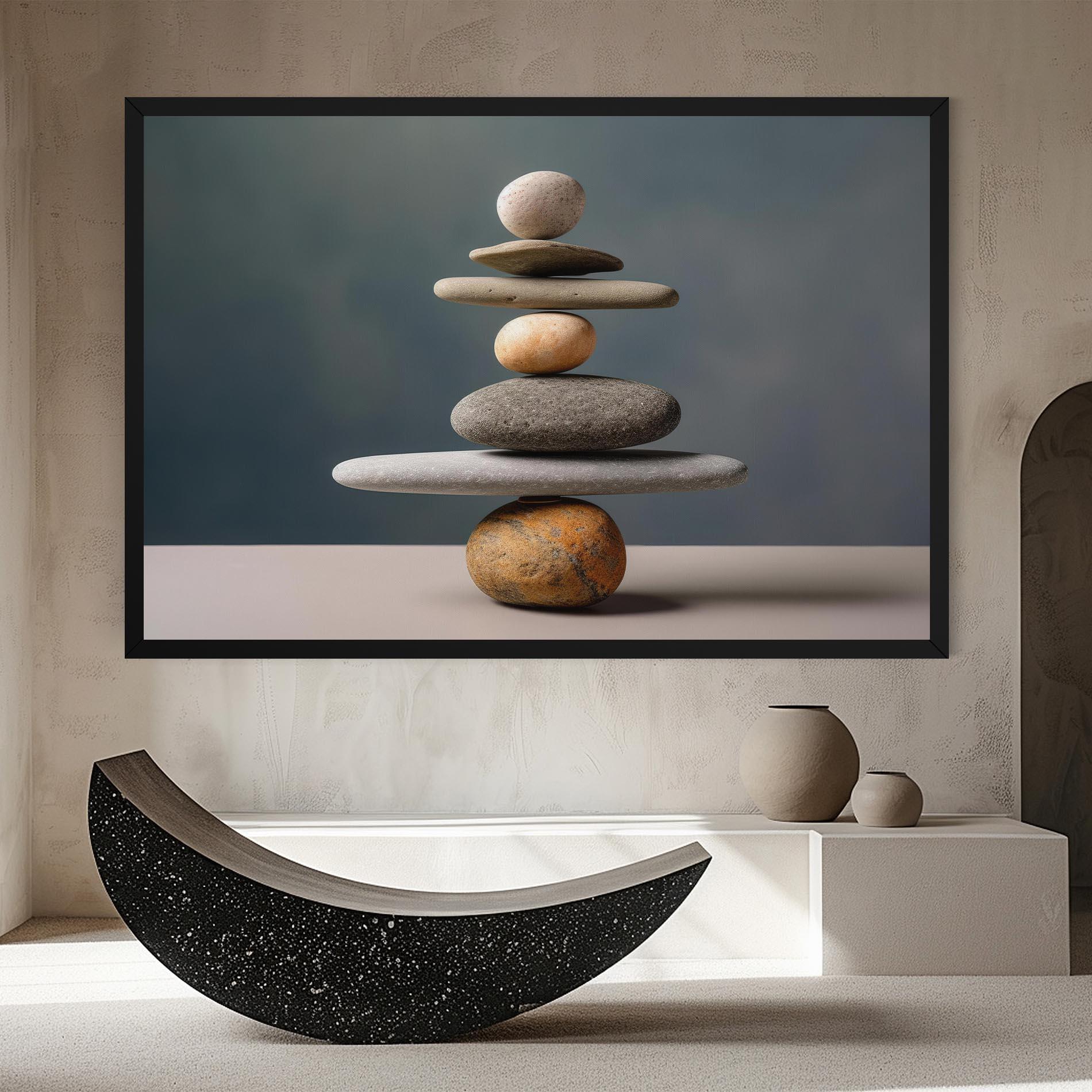 Obraz na Płótnie Balance Pebbles Pyramid mockup 8