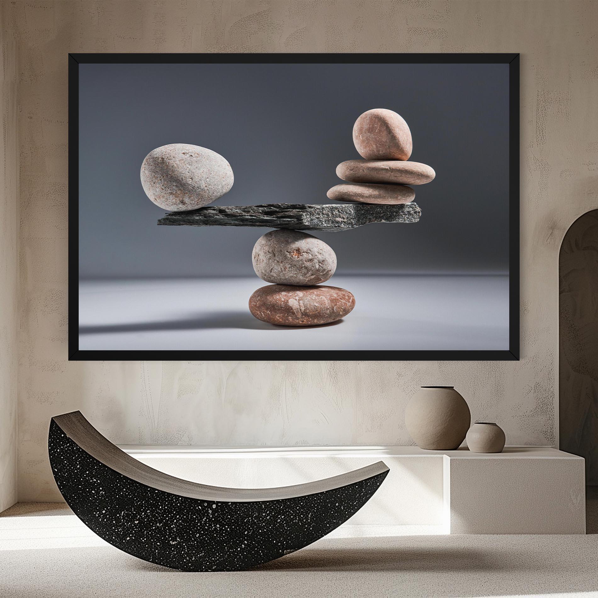 Obraz na Płótnie Balancing Pebbles mockup 8