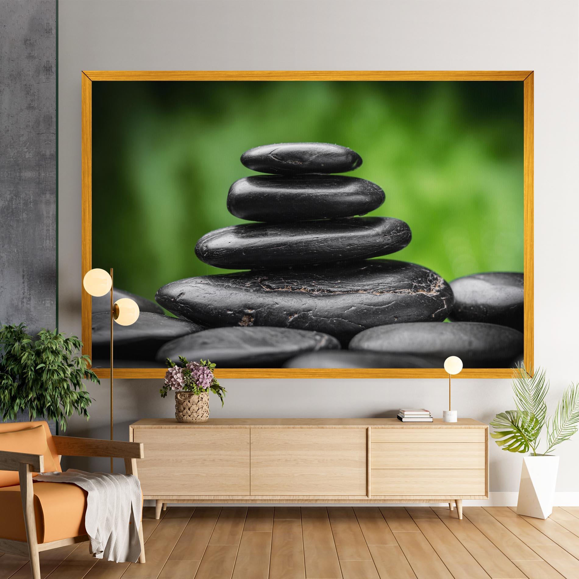Obraz na Płótnie Black Stone Meditation mockup 9