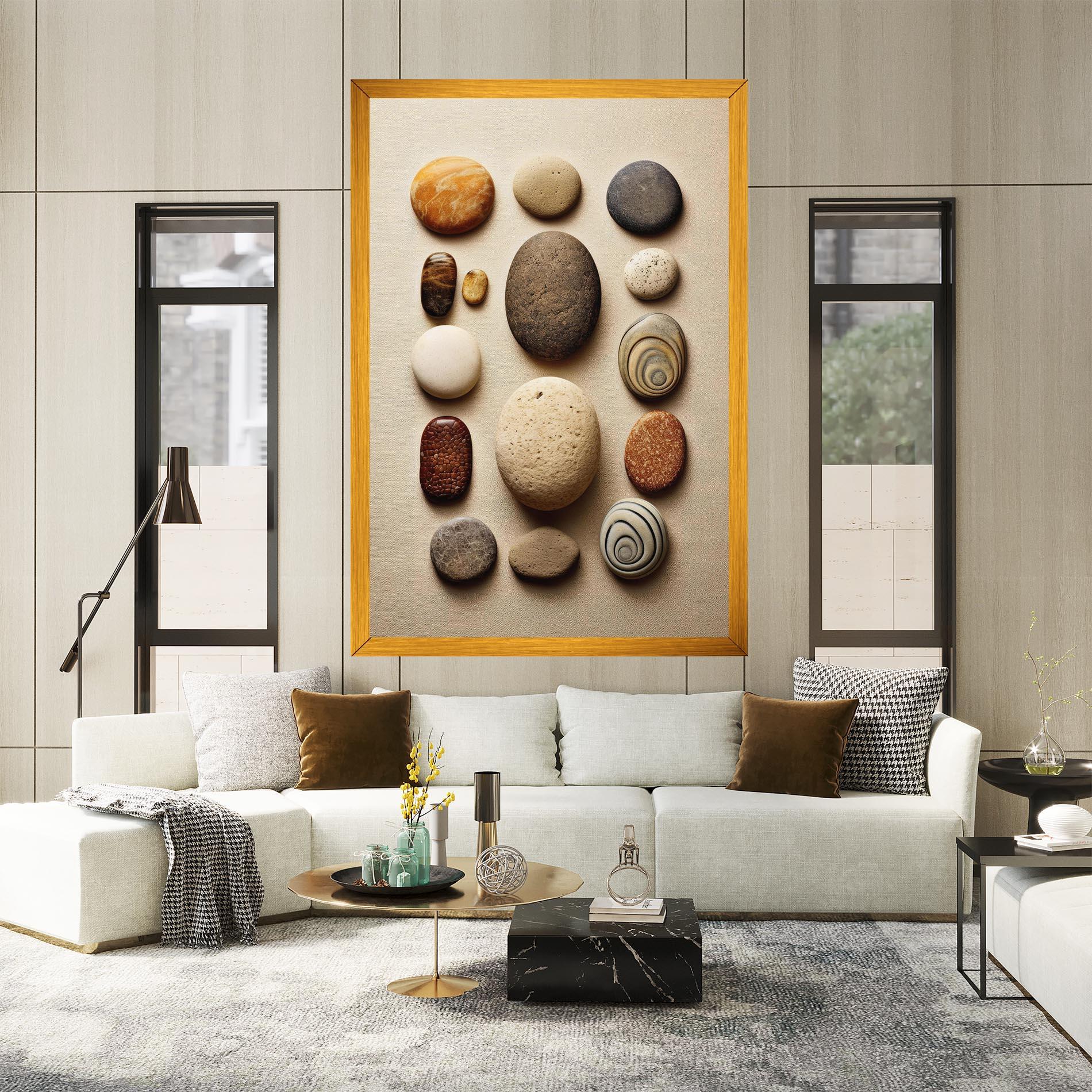 Obraz na Płótnie Massage Stones Sand mockup 2