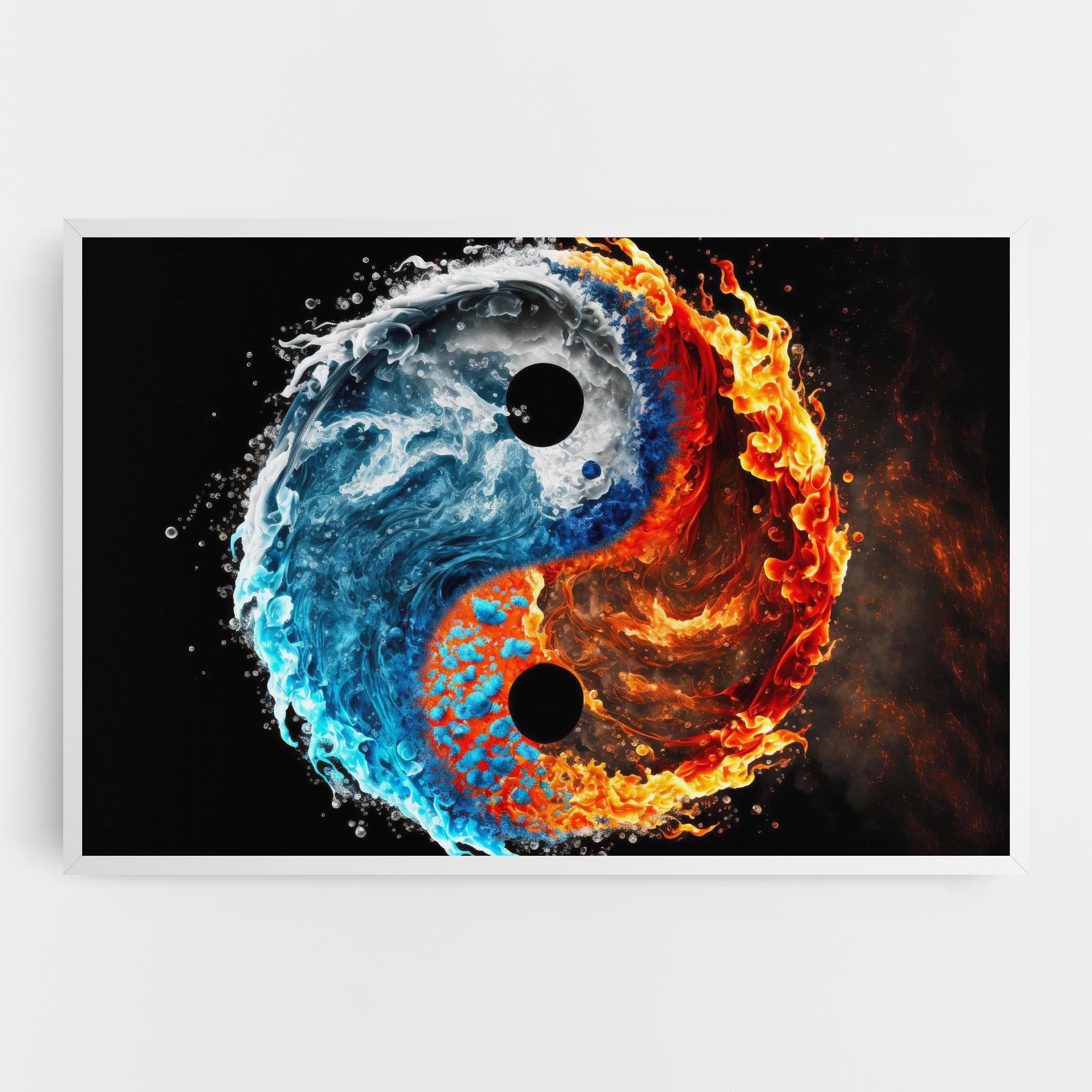Obraz na Płótnie Fire Water Yin Yang mockup 0