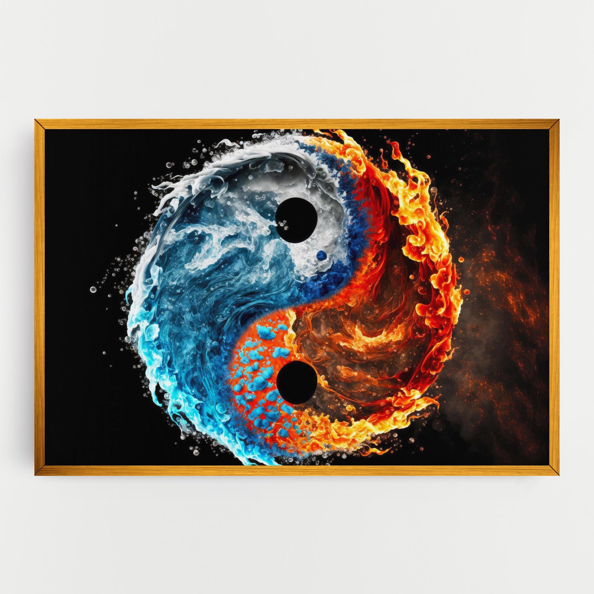 Obraz na Płótnie Fire Water Yin Yang mockup 0