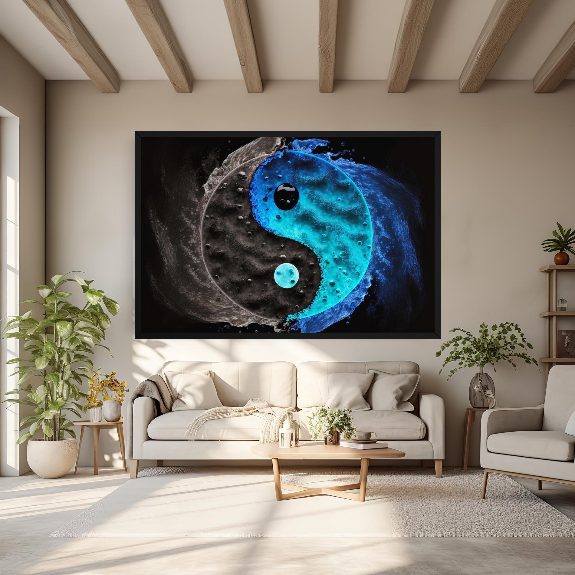 Obraz na Płótnie Blue Water Yinyang mockup 6