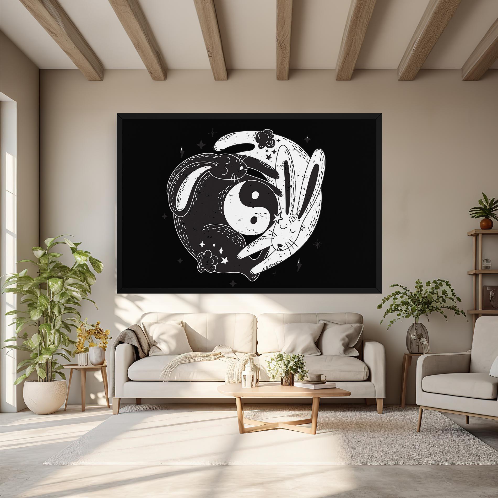 Obraz na Płótnie Bunny Yinyang mockup 6